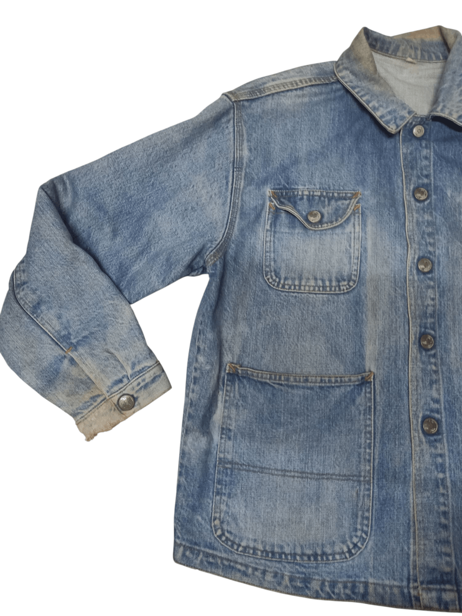 Japanese Brand 🌟Vintage Bobson Chore Denim Jacket Men 🌟 Size US L / EU 52-54 / 3 - 1 Thumbnail