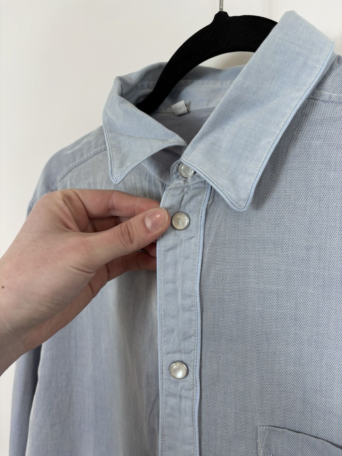 Dolce & Gabbana Dolce & Gabbana Men’s Light Blue Button Up Long Sleeve Shirt Size US L / EU 52-54 / 3 - 4 Thumbnail