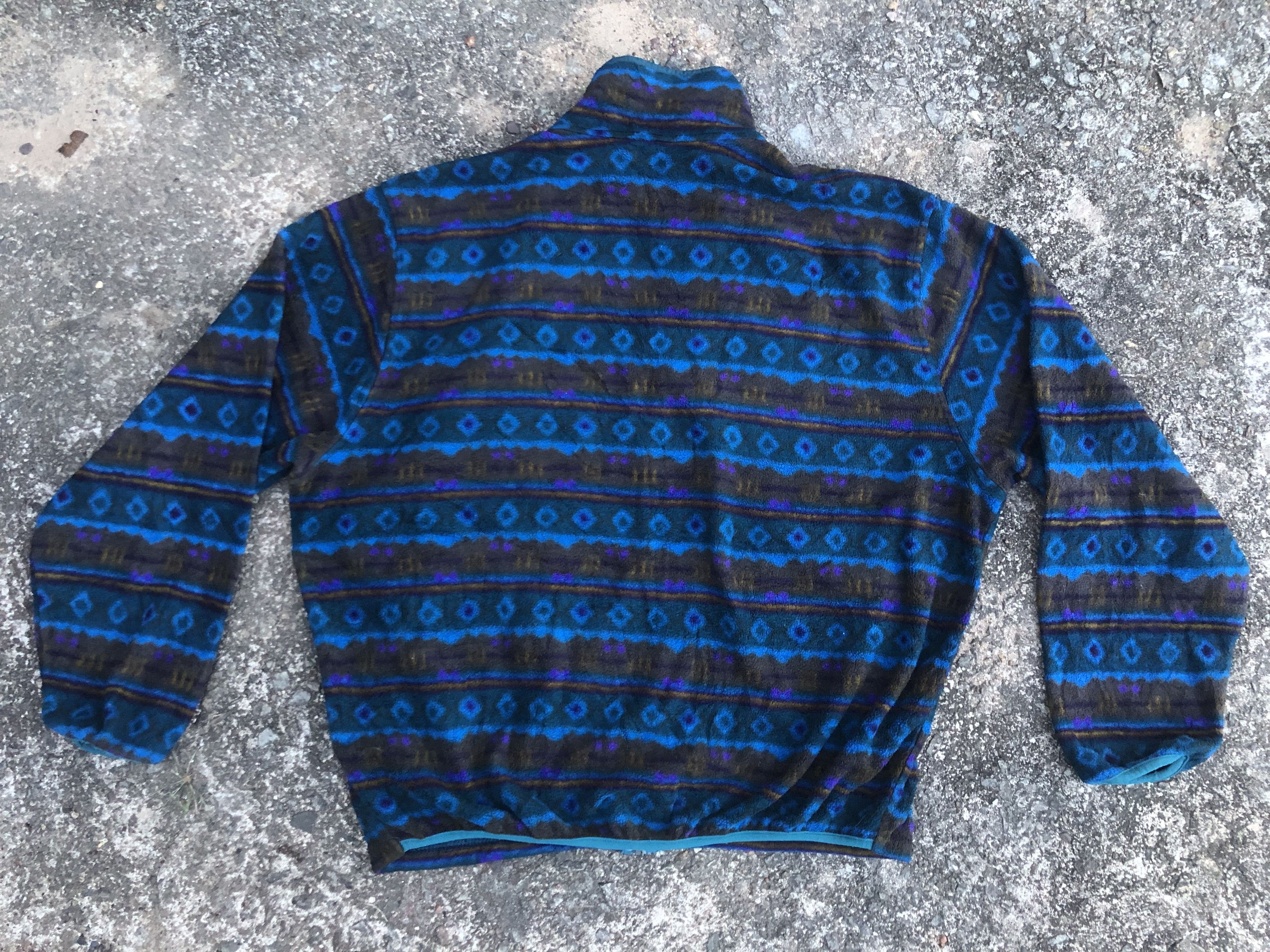 L.L. Bean 🔥Vintage 90s LL BEAN Aztec Tribal Fleece Sweatshirt Jacket Size US L / EU 52-54 / 3 - 4 Thumbnail