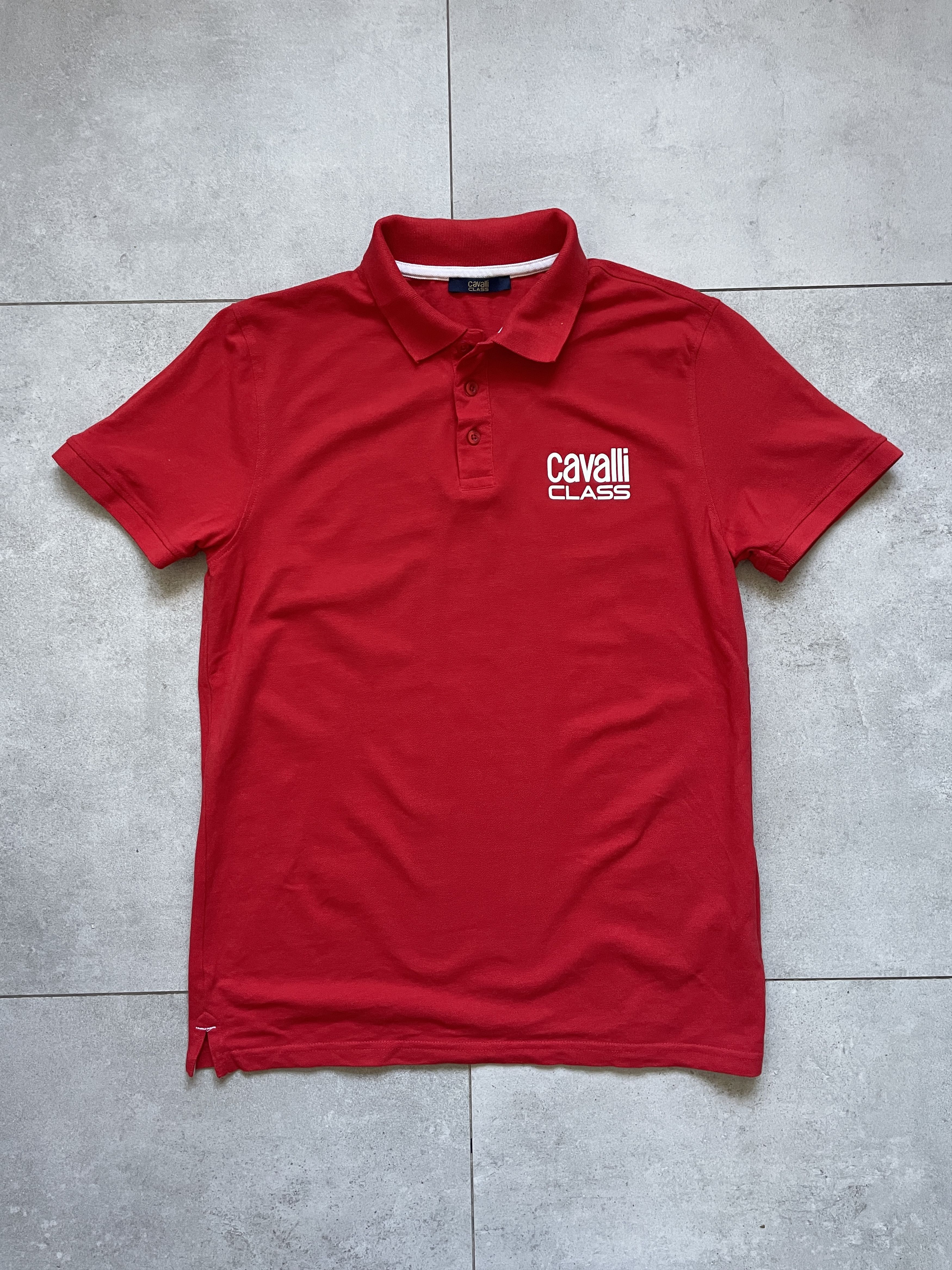 Roberto Cavalli ROBERTO CAVALLI CLASS SLIM FIT RED POLO TSHIRT Size US M / EU 48-50 / 2 - 2 Thumbnail