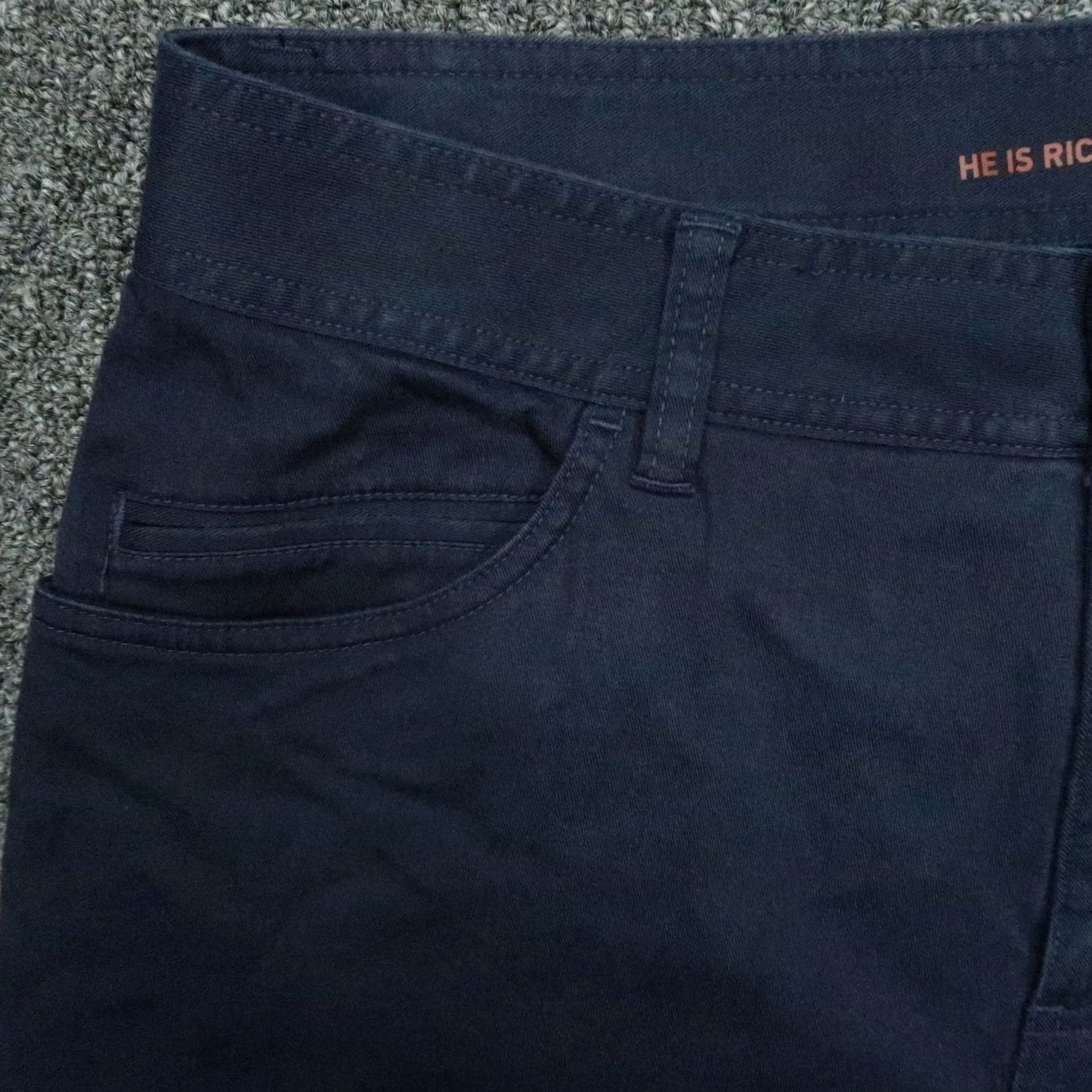 Rhone Rhone Pants Mens 35x30 Blue Everyday Twill 5 Pocket Trouser Chino Size US 35 - 3 Thumbnail