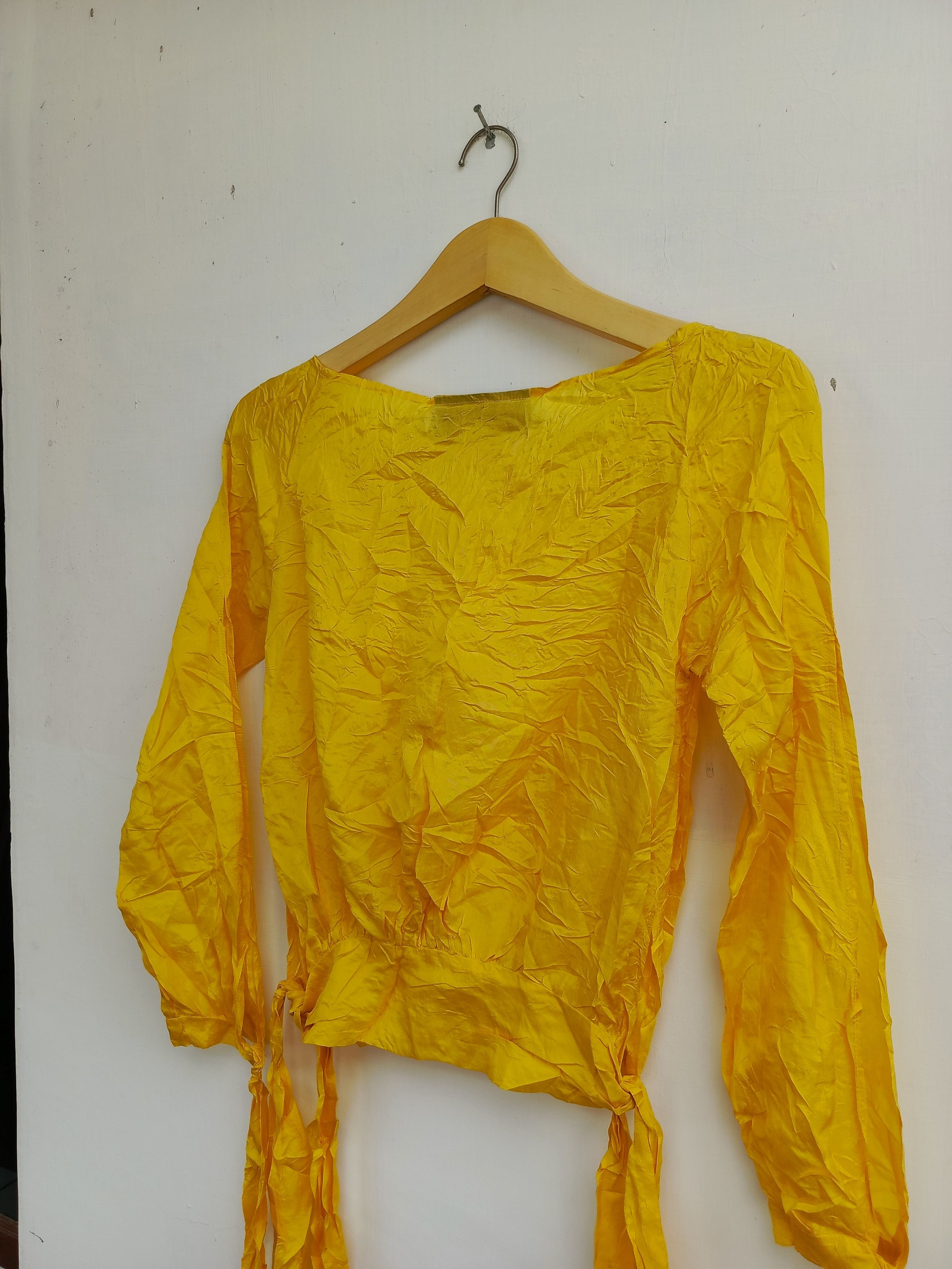 Designer × Vintage Michelle mason silk yellow blouse Size XS / US 0-2 / IT 36-38 - 7 Thumbnail