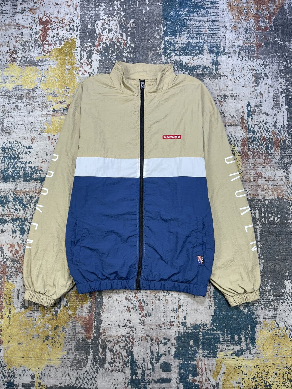 Japanese Brand Larkin Color Block Street Style Track Jacket Size US L / EU 52-54 / 3 - 1 Thumbnail
