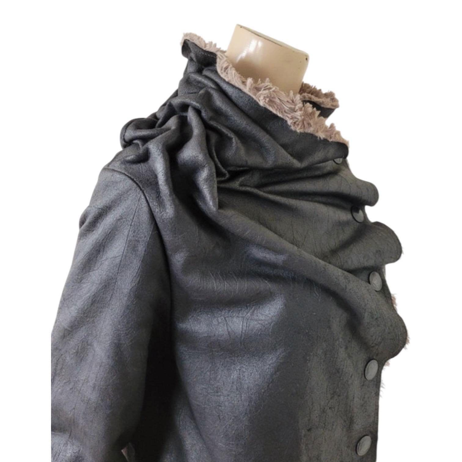 Cop Copine The Cop Copine Draped Slouchy Long Fur Coat Size ONE SIZE - 3 Thumbnail