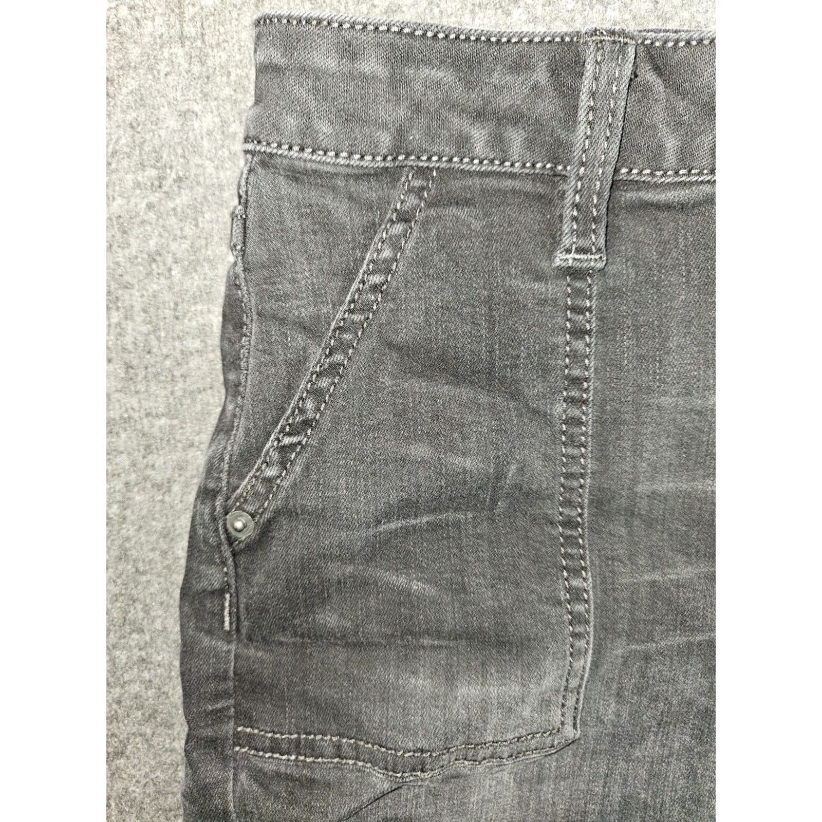 Vintage Rock & Roll Cowgirl Boyfriend Shorts Denim High Rise Button Fly Black 29 Women's Stretch Casual Size 29" - 6 Thumbnail