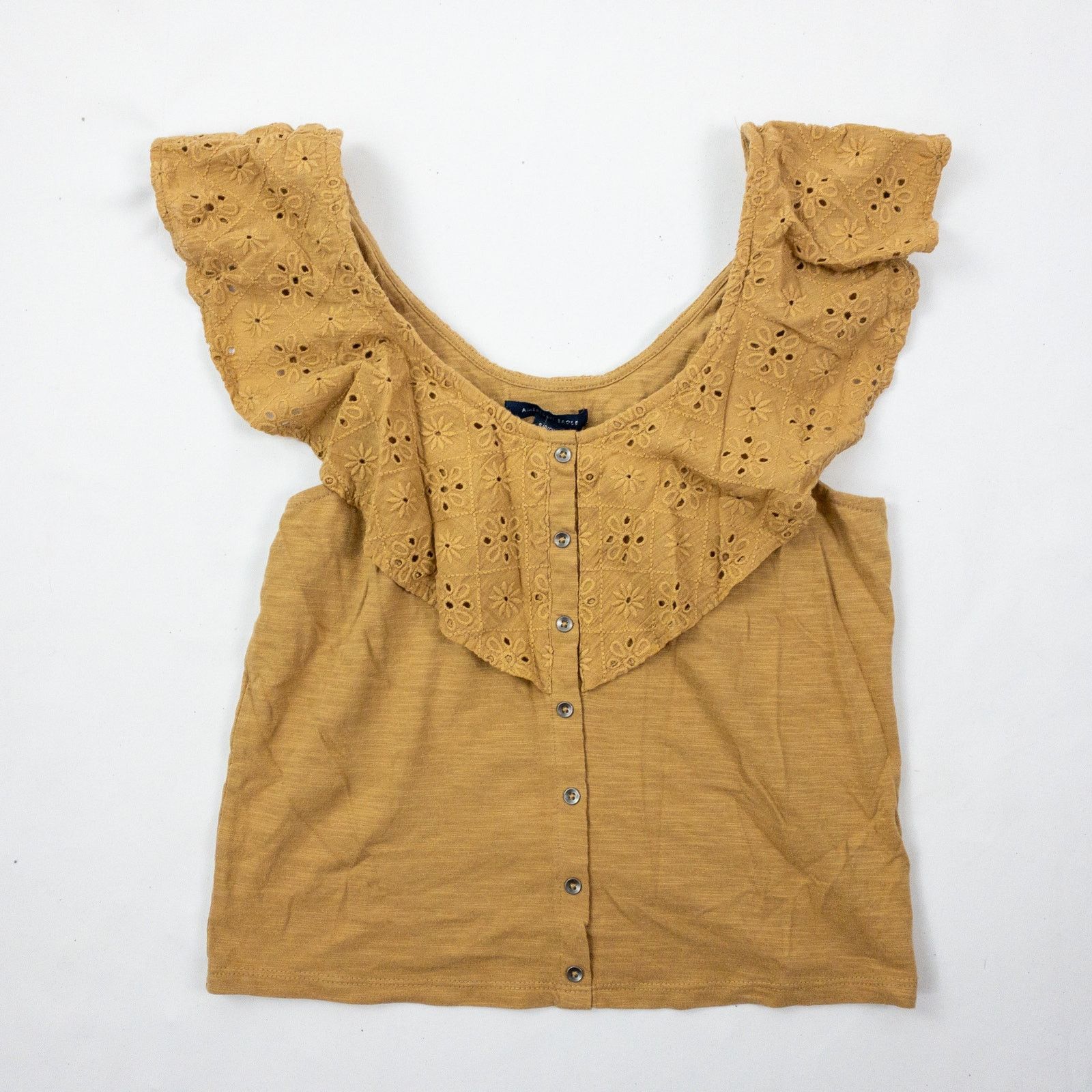 American Eagle Outfitters American Eagle Brown Floral Tank Top Blouse Womens Small Size S / US 4 / IT 40 - 15 Thumbnail