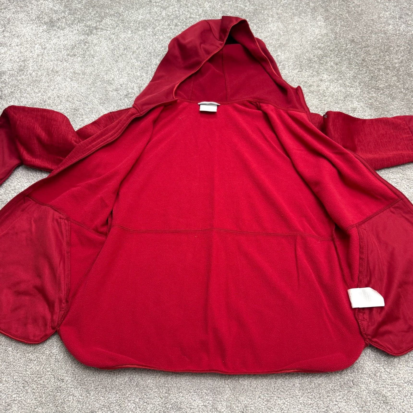 Vintage Columbia Hoodie Jacket Women M Red Omni Wick Featherweight Tech Fleece Hooded All Seasons Hiking Outdoor Athleisure Shirt Inte Size M / US 6-8 / IT 42-44 - 3 Thumbnail