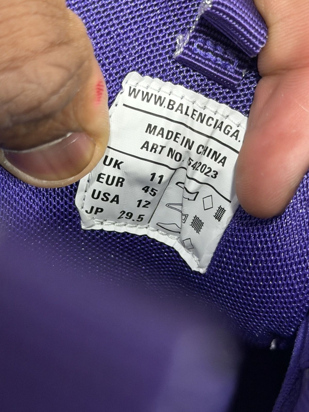 Balenciaga Balenciaga Track Sneaker Purple Size US 12 / EU 45 - 6 Thumbnail