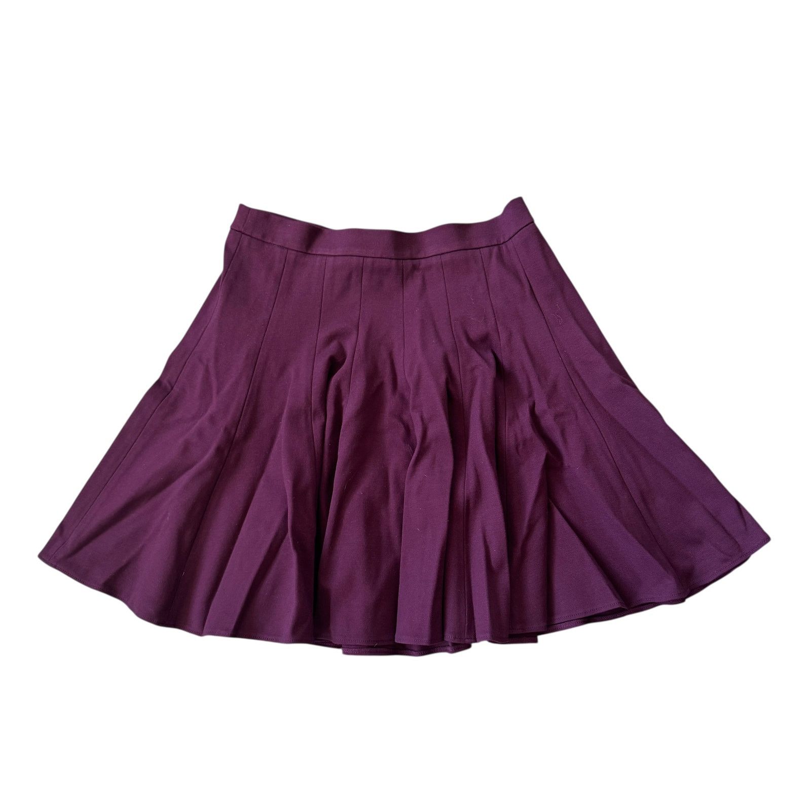 Tibi Tibi Burgundy Pleated Mini Skirt Size 27" / US 4 / IT 40 - 1 Thumbnail