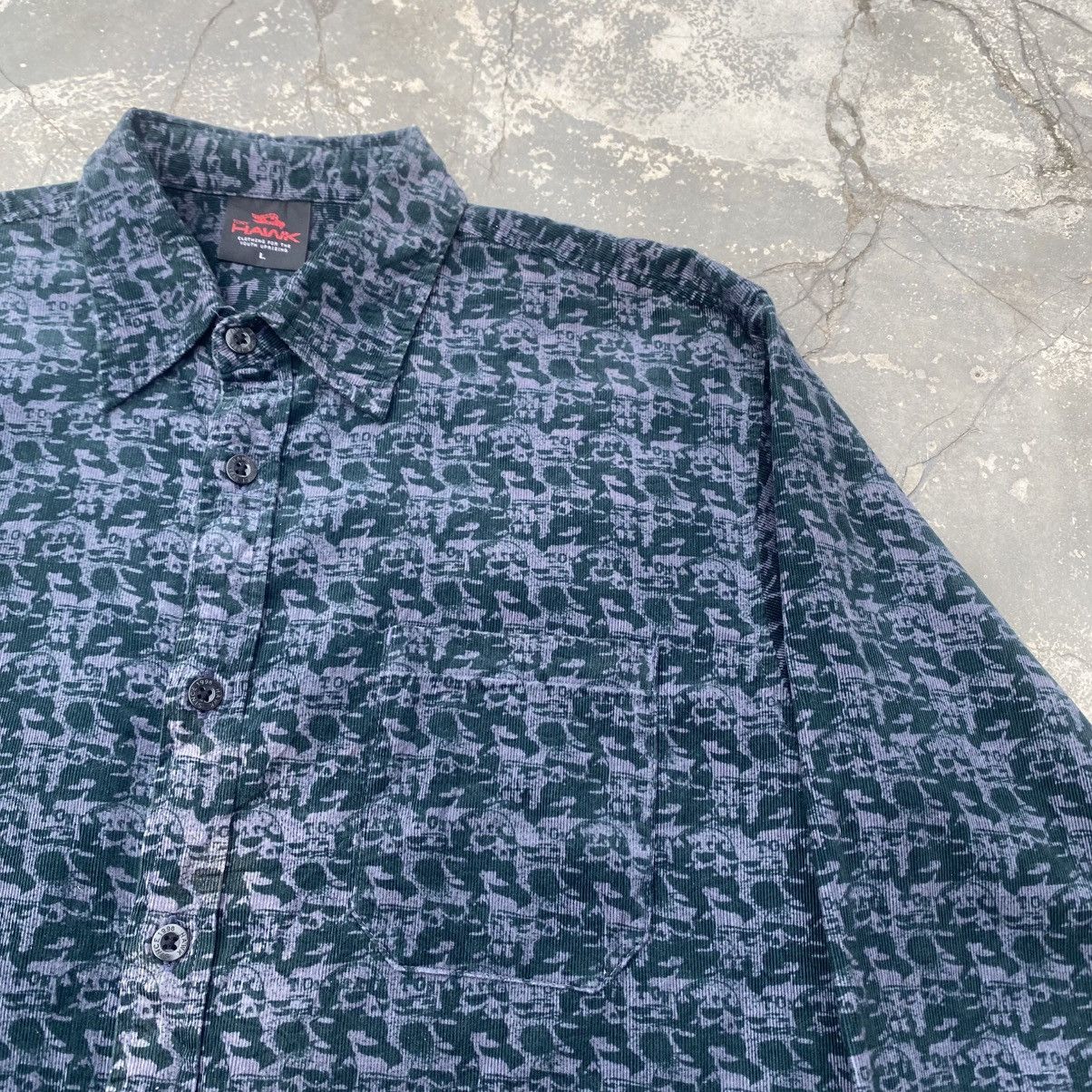Tony Hawk Vintage TONY HAWK BIRDHOUSE Skulls Corduroy Shirt Size US L / EU 52-54 / 3 - 6 Thumbnail
