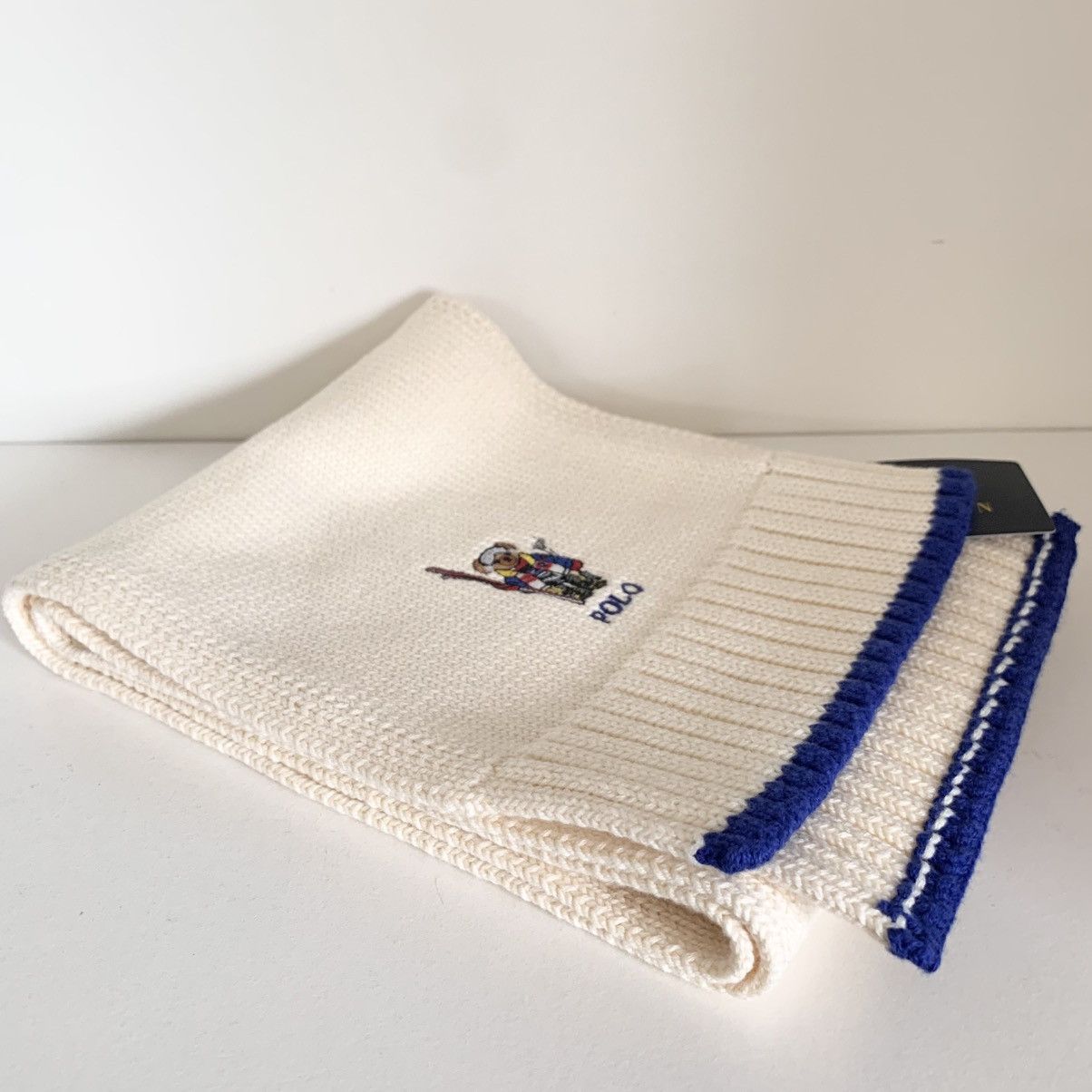 Polo Ralph Lauren Ralph Lauren polo bear embroidered scarf 100% cotton Size ONE SIZE - 6 Thumbnail