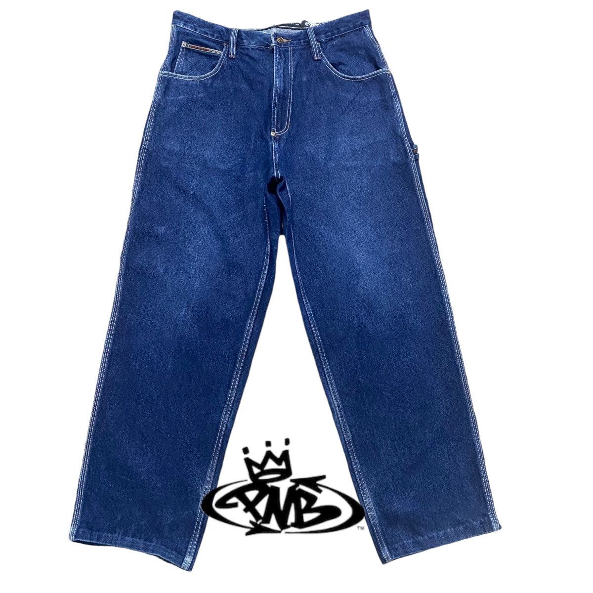 Vintage Vintage PNB Nation Denim Carpenter Baggy Pants Size US 34 / EU 50 - 2 Thumbnail