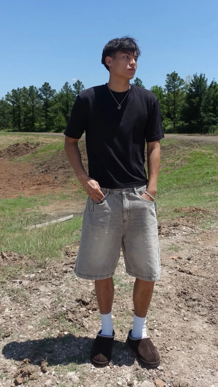 Other Faded Light Gray Baggy Jorts Size US 31 - 2 Thumbnail