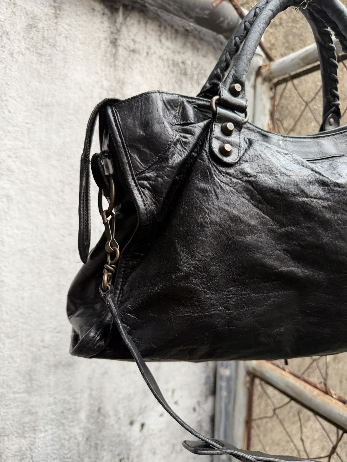 Balenciaga Balenciaga - 2000’s - Classic Motorcycle Le City Bag Black Size ONE SIZE - 8 Thumbnail