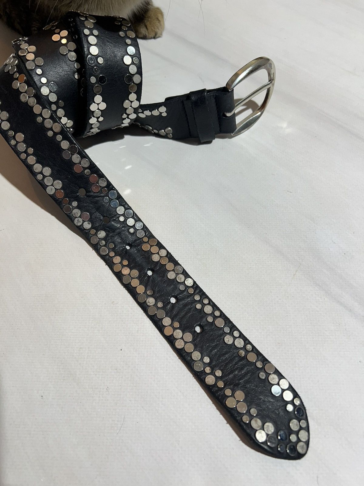 Hysteric Glamour × If Six Was Nine × Vintage Y2K Vintage Leather Belt BB Simon Style Size ONE SIZE - 5 Thumbnail