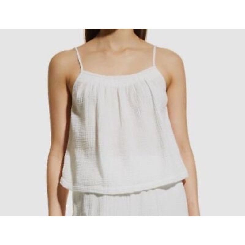 MONROW New Monrow Cotton Gauze Tank Top Small $144 Size S / US 4 / IT 40 - 1 Thumbnail