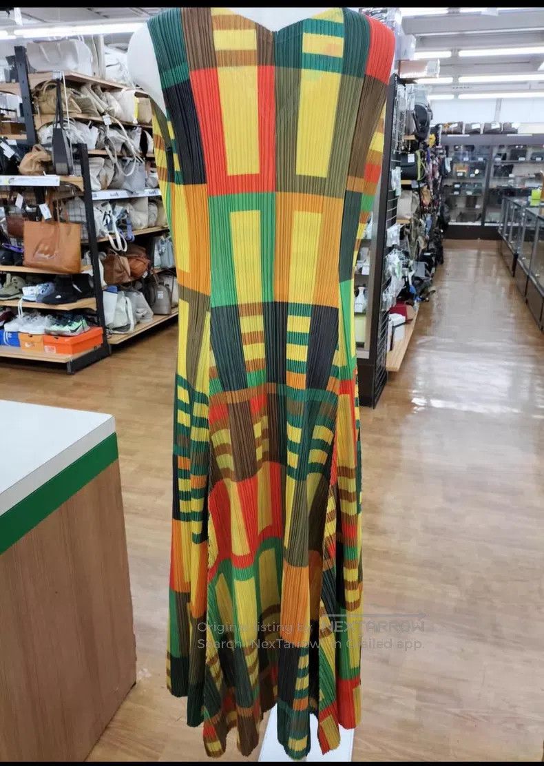 Issey Miyake Issey Miyake Color Striped Plaid Maxi Skirt Size XXL / US 16-18 / IT 52-54 - 3 Thumbnail