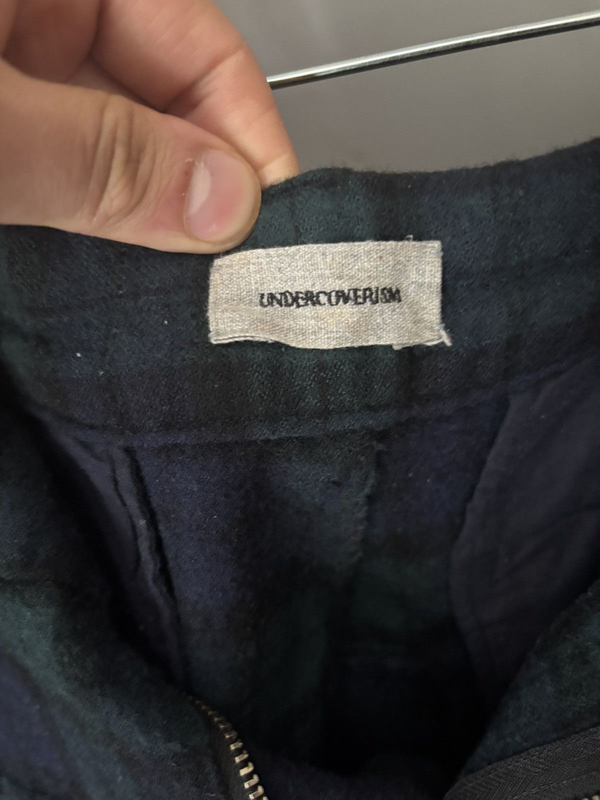 Undercover Undercoverism Green and Navy Plaid Pants Size US 32 / EU 48 - 3 Thumbnail