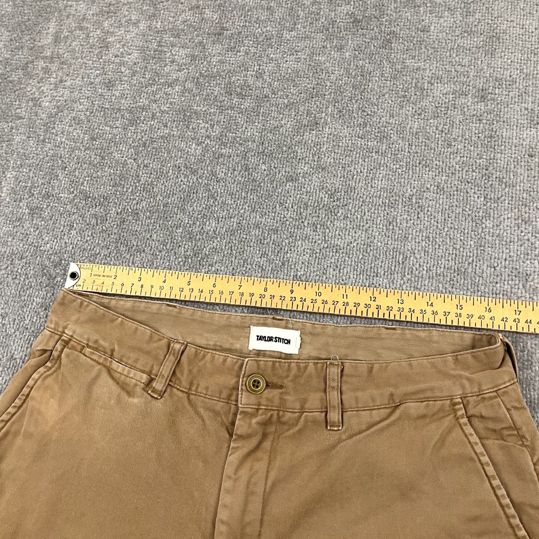 Taylor Stitch Taylor Stitch Chino Pants Mens Size 33 x 34 Brown Slim 5-Pocket Cotton Office Travel Casual Size US 33 - 2 Thumbnail