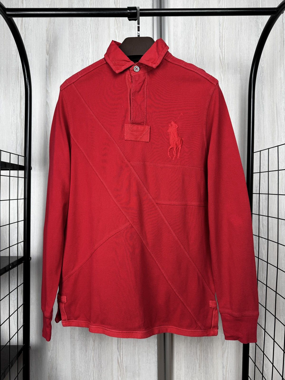 Polo Ralph Lauren Polo Ralph Lauren vintage red heavy rugby polo shirt size M Size US M / EU 48-50 / 2 - 2 Thumbnail