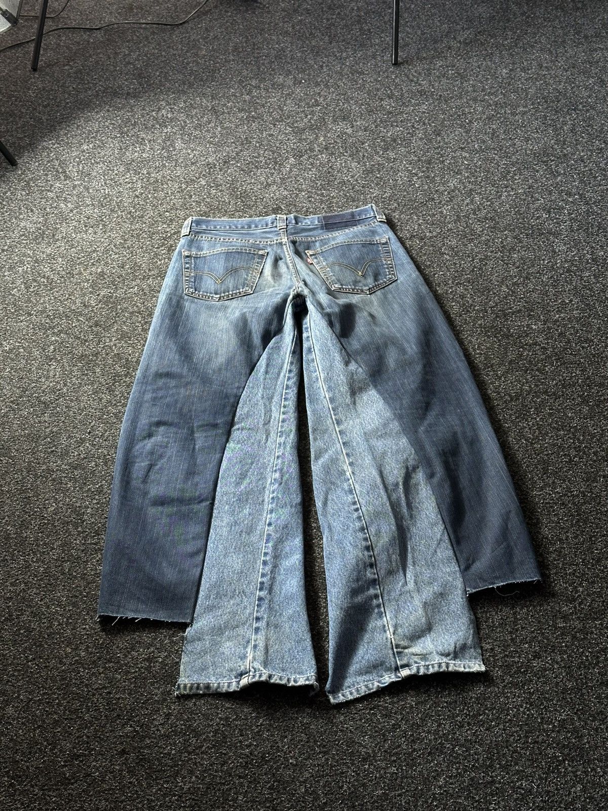 If Six Was Nine × Levi's 🚨GRAIL CUSTOM DENIM JEANS 2in1 ULTRA BAGGY Y2K JAPANESE STYL Size US 32 / EU 48 - 9 Thumbnail