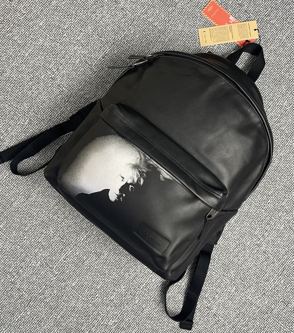 Eastpak X Andy Warhol Cowhide Leather Backpack L/Edition in Black, Men's — image 3 of 6