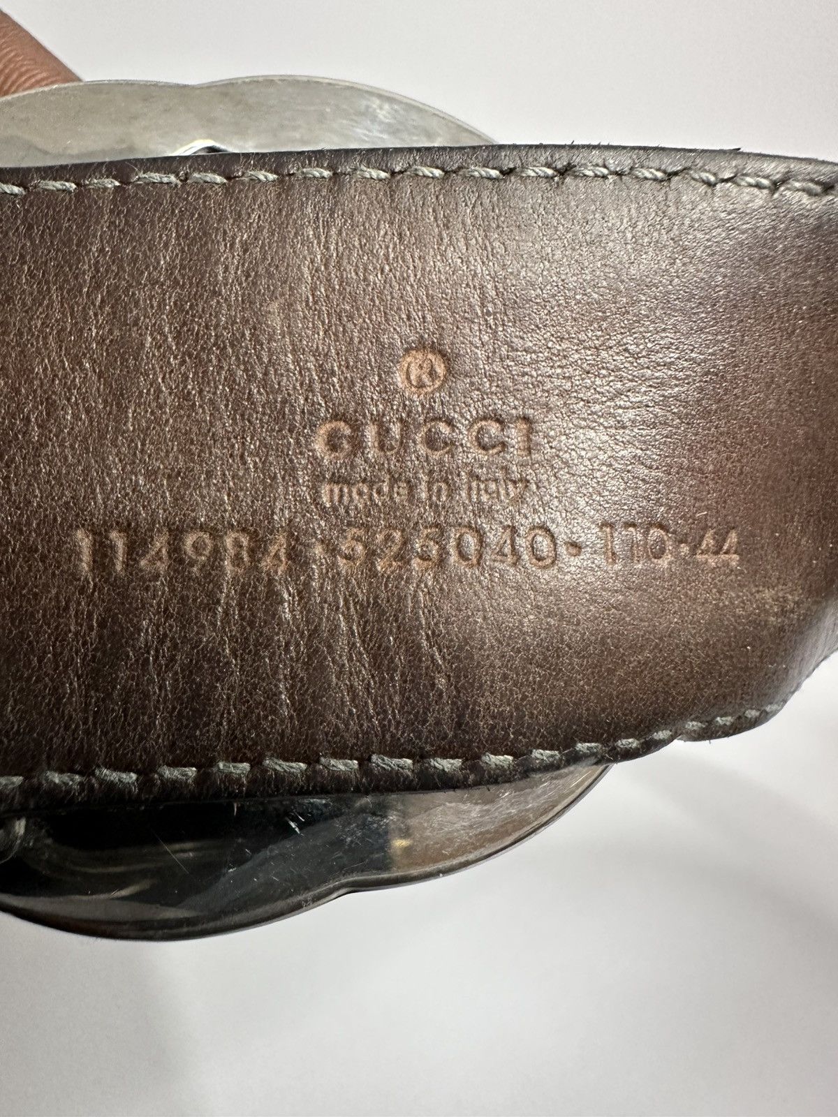 Gucci Gucci Interlocking GG Buckle Green And Red Web Canvas Belt. Size 44 - 5 Thumbnail