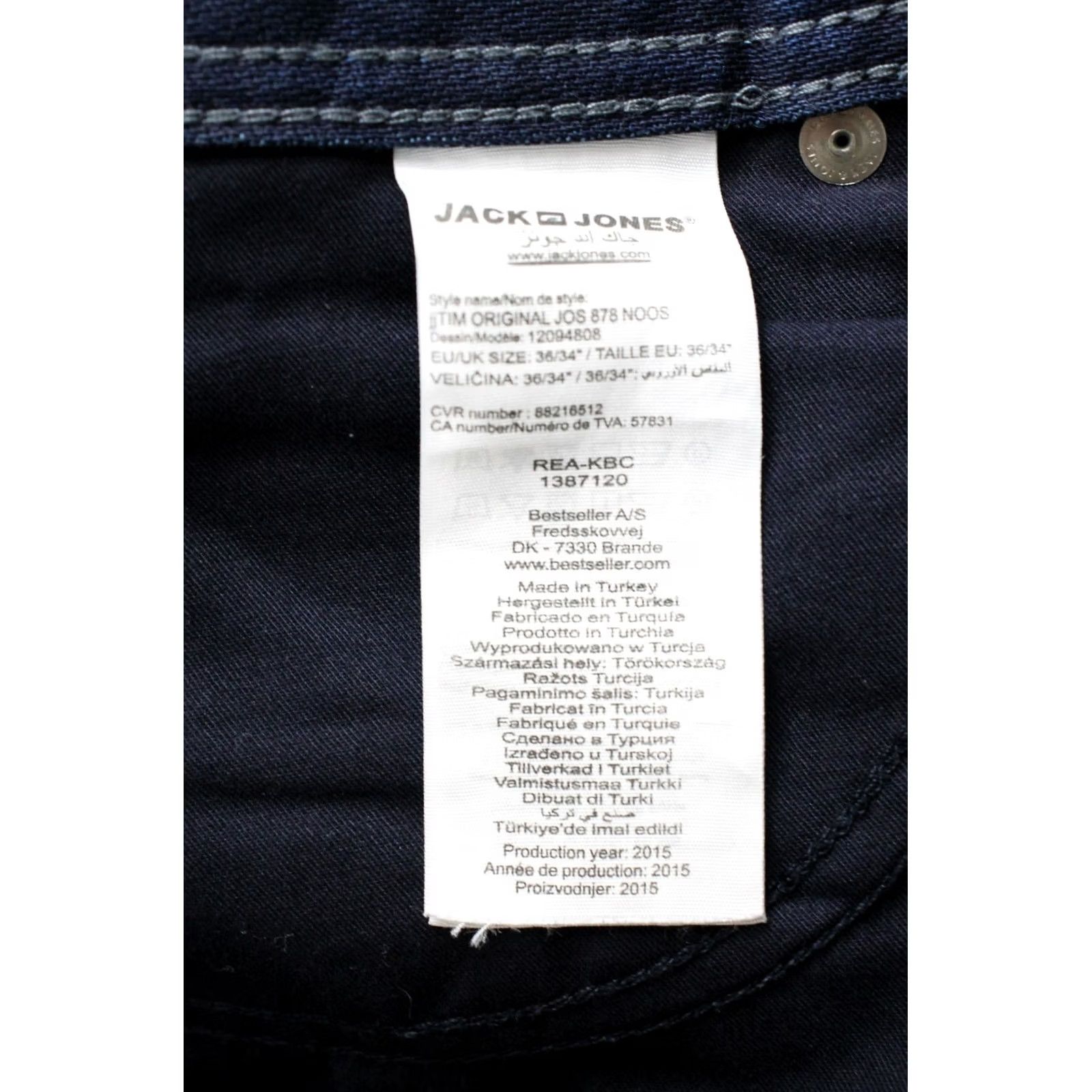 Jack & Jones JACK & JONES Slim Fit / Tim Jeans Men's W36/L34 Whiskers Faded Denim Blue Jeans Mens W36/L34 Blue Slim Fit Denim Size US 36 / EU 52 - 7 Thumbnail