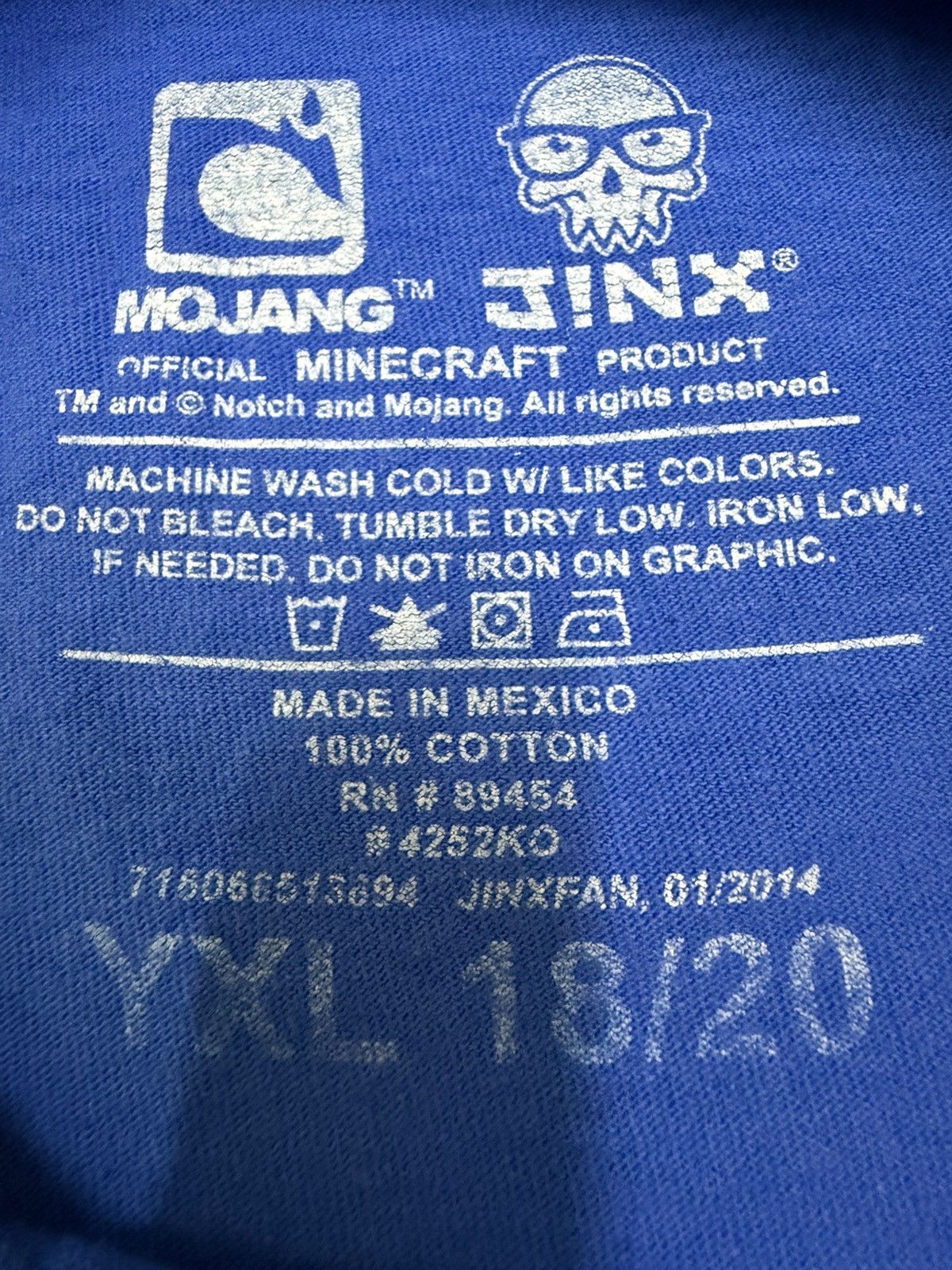 The Game Minecraft Boys Tshirt Size Youth XL 18/20 Mojang Jinx Video Size US S / EU 44-46 / 1 - 5 Thumbnail