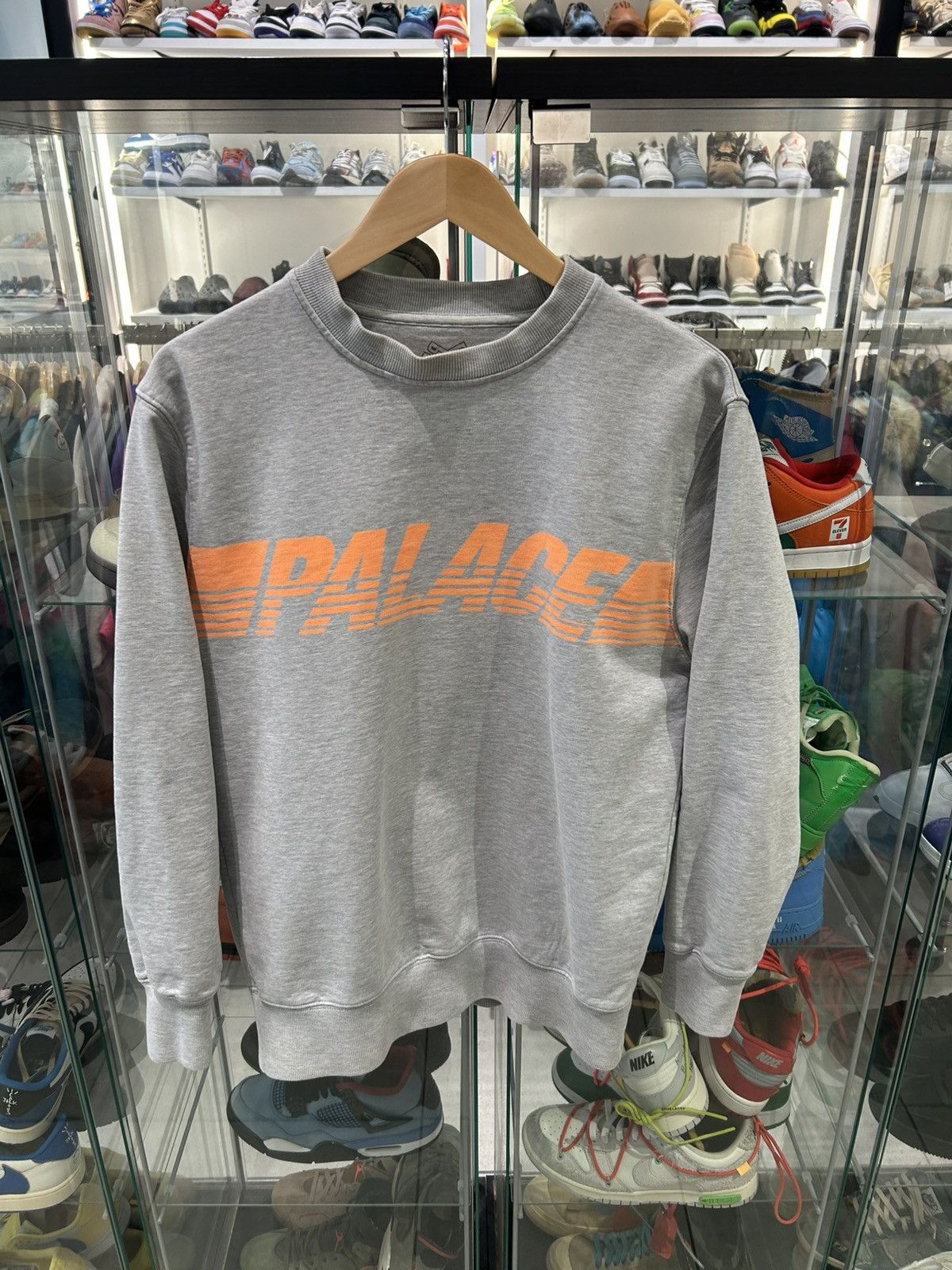 Palace Palace line crew sweatshirt grey Size US S / EU 44-46 / 1 - 1 Thumbnail