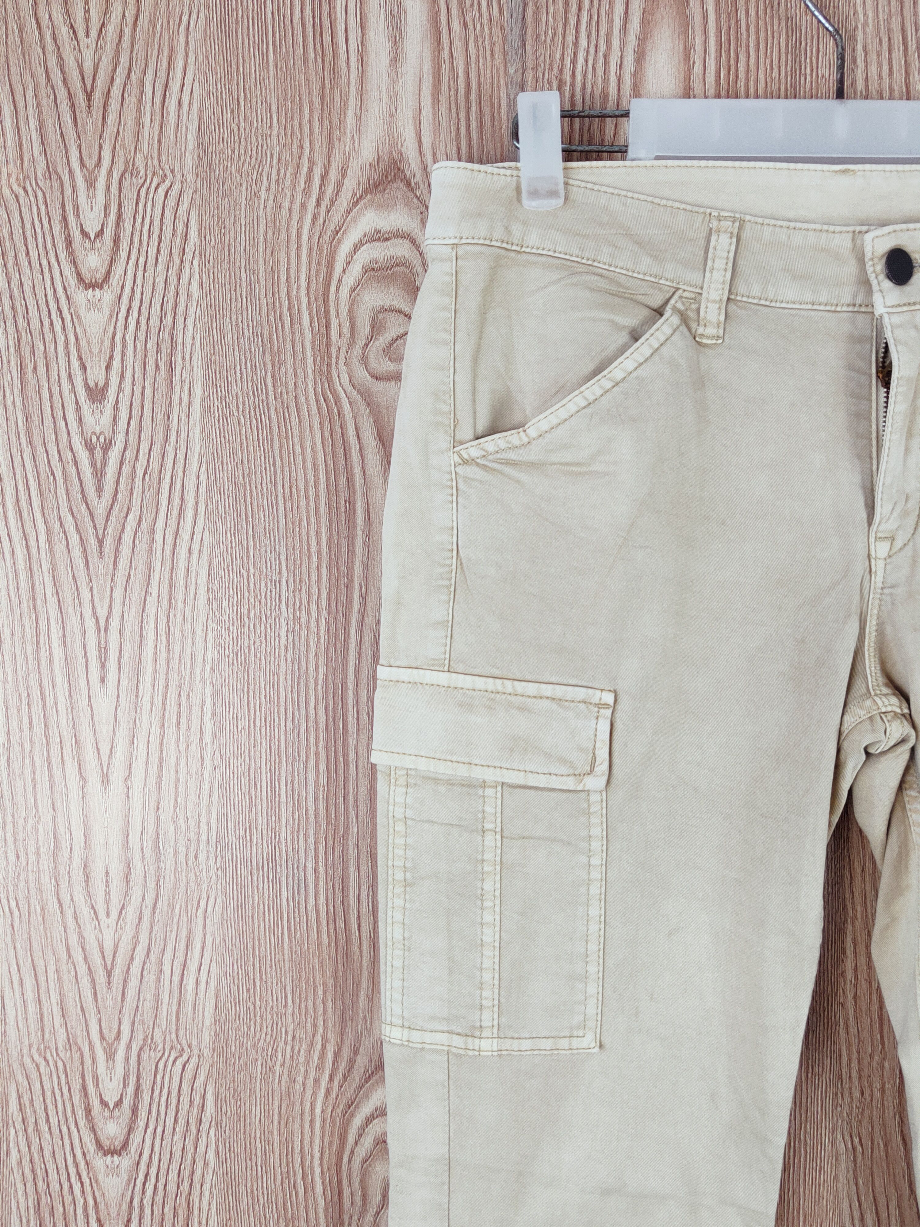 Japanese Brand Uniqlo Beige Multipocket Tactical Cargo Pants #W283 Size US 29 - 3 Thumbnail