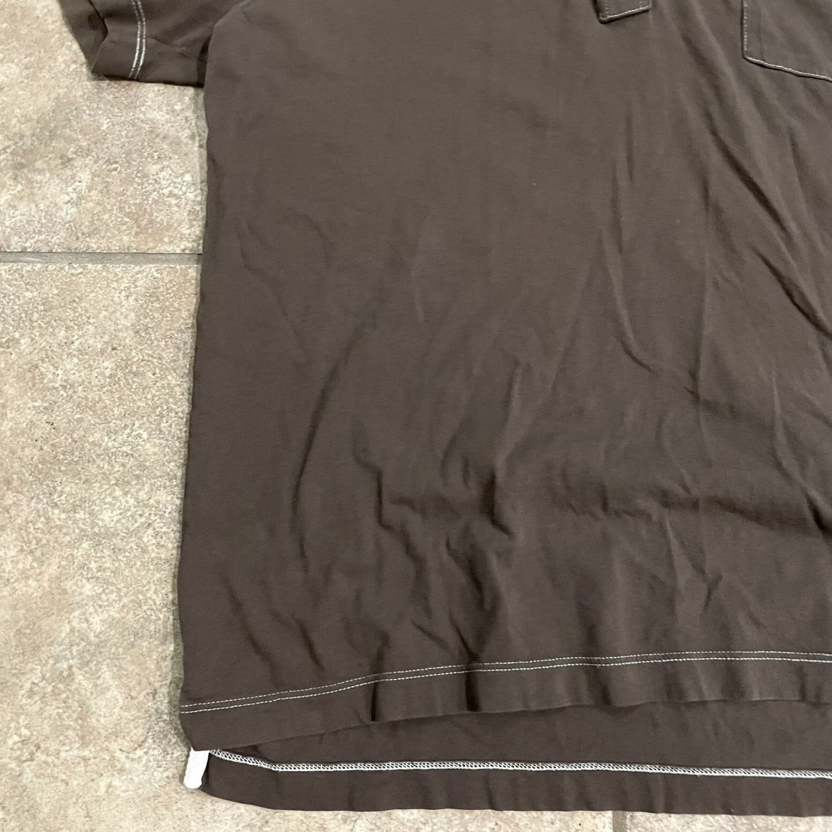 Billy Reid VINTAGE Billy Reid Polo Shirt Men Size Large Brown Golf Pockets Size US L / EU 52-54 / 3 - 3 Thumbnail