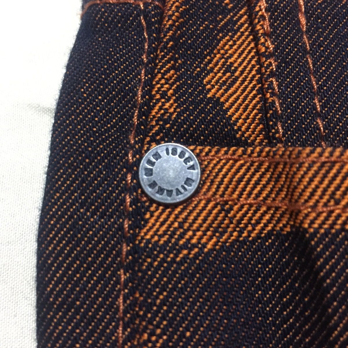 Issey Miyake Issey Miyake Men Orange Slim Triangle Jeans Size US 34 / EU 50 - 6 Thumbnail