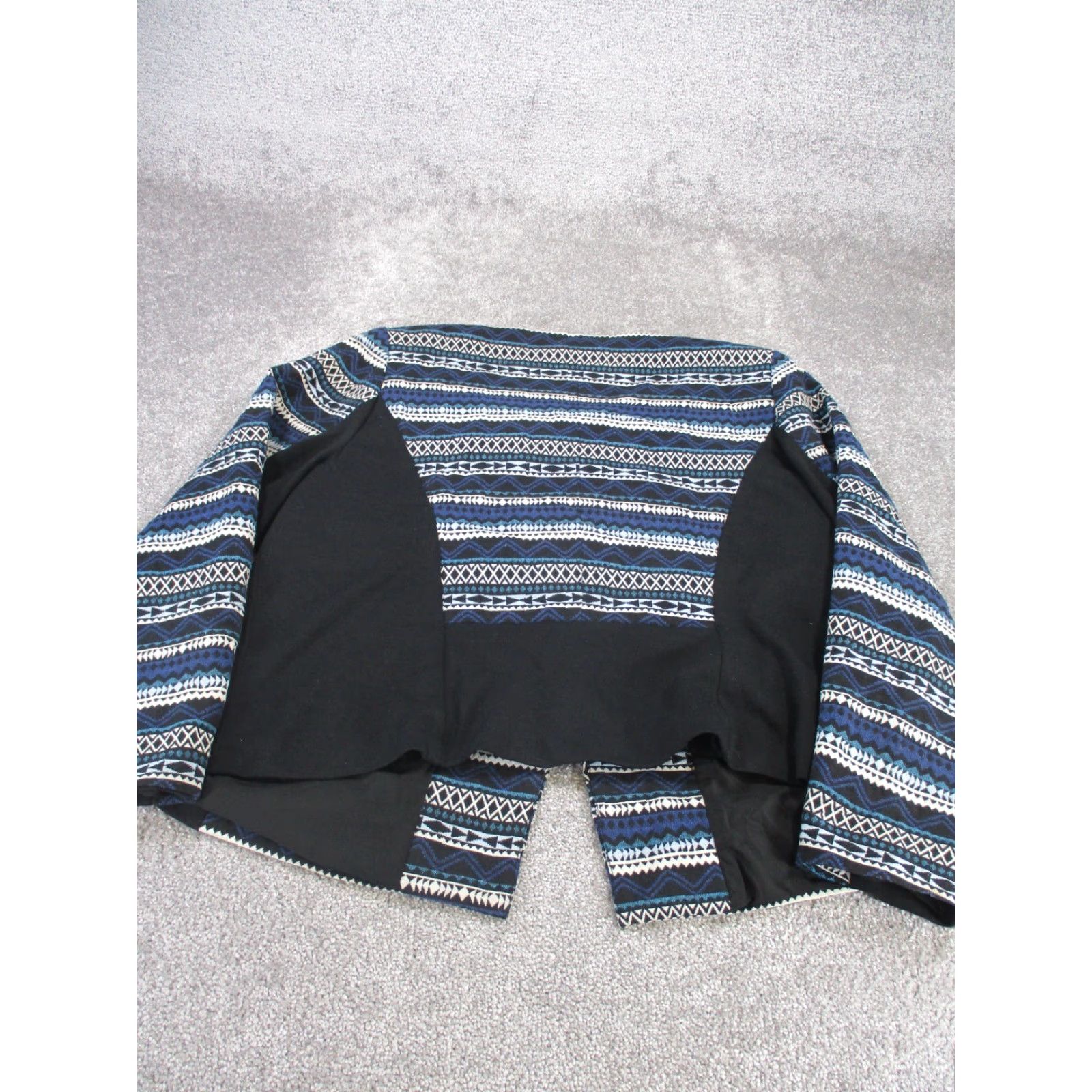 Vintage Lane Bryant Jacket 24 Black Print Single Button Womens Size 4XL / US 24-26 - 3 Thumbnail
