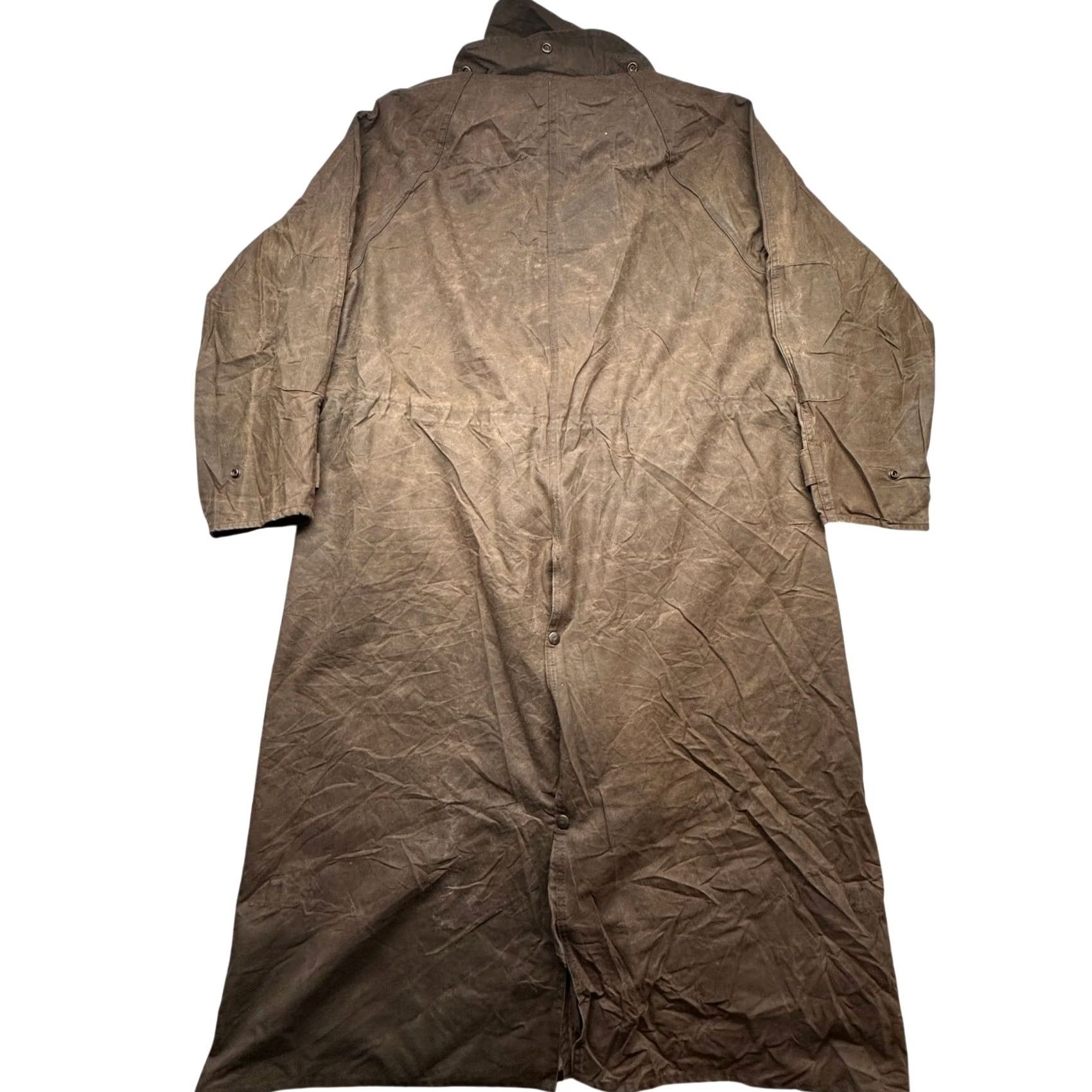 Vintage Driza Bone Australia Waxed Cotton Trench Riding Coat Mens XL 7 Brown Snap Size US XL / EU 56 / 4 - 2 Thumbnail