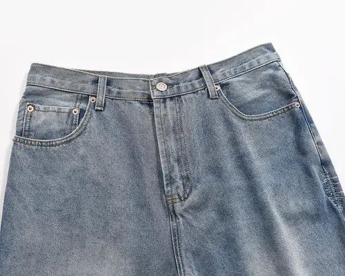 VIBE High street washed flared patchwork cargo jeans y2k Size US 32 / EU 48 - 4 Thumbnail
