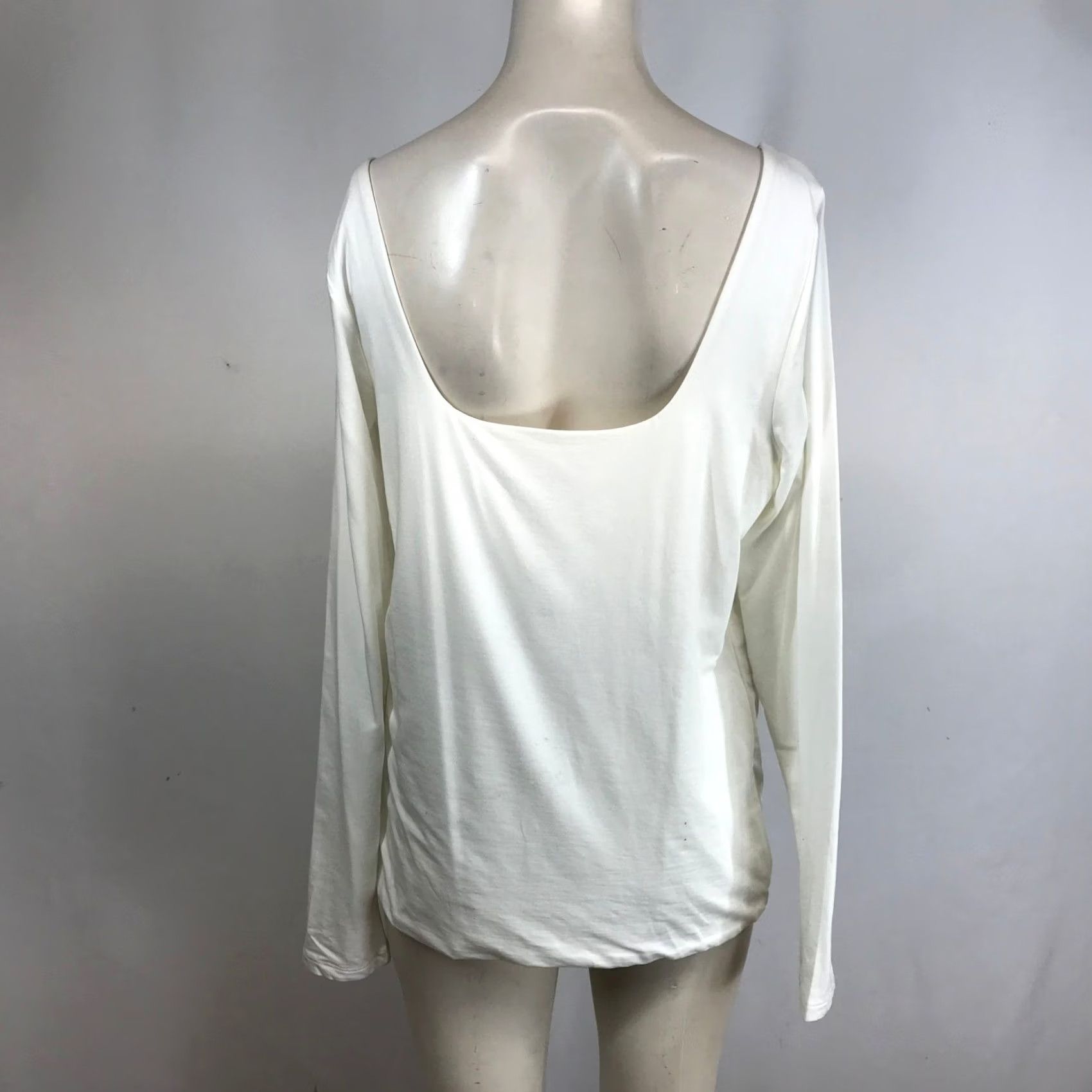 Banana Republic VINTAGE Banana Republic Womens White Long Sleeve Square Neck Top XL Size XL / US 12-14 / IT 48-50 - 5 Thumbnail