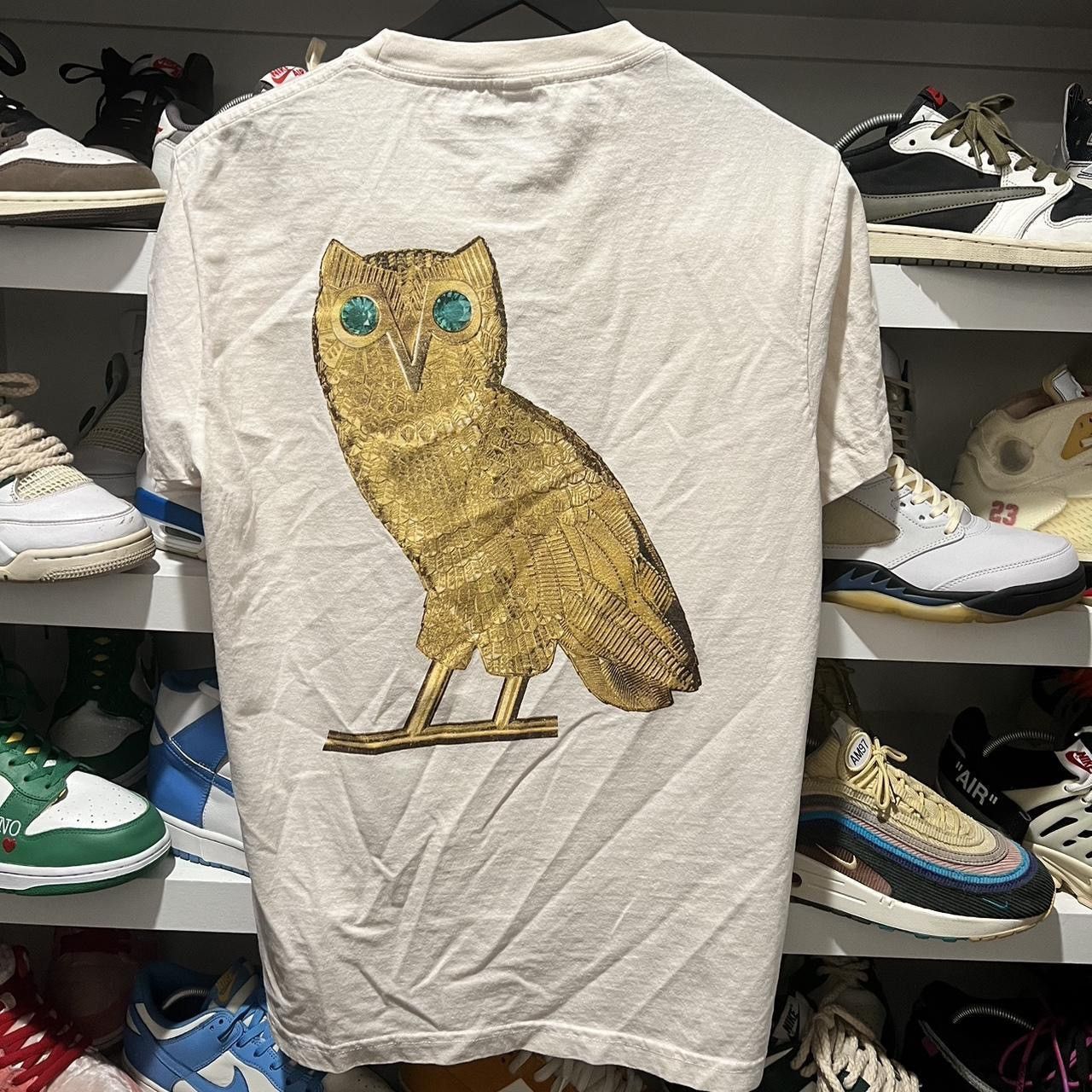 image of Drake Members Only Ovo Owl Big As The What Tour Tee Size S in White, Men's