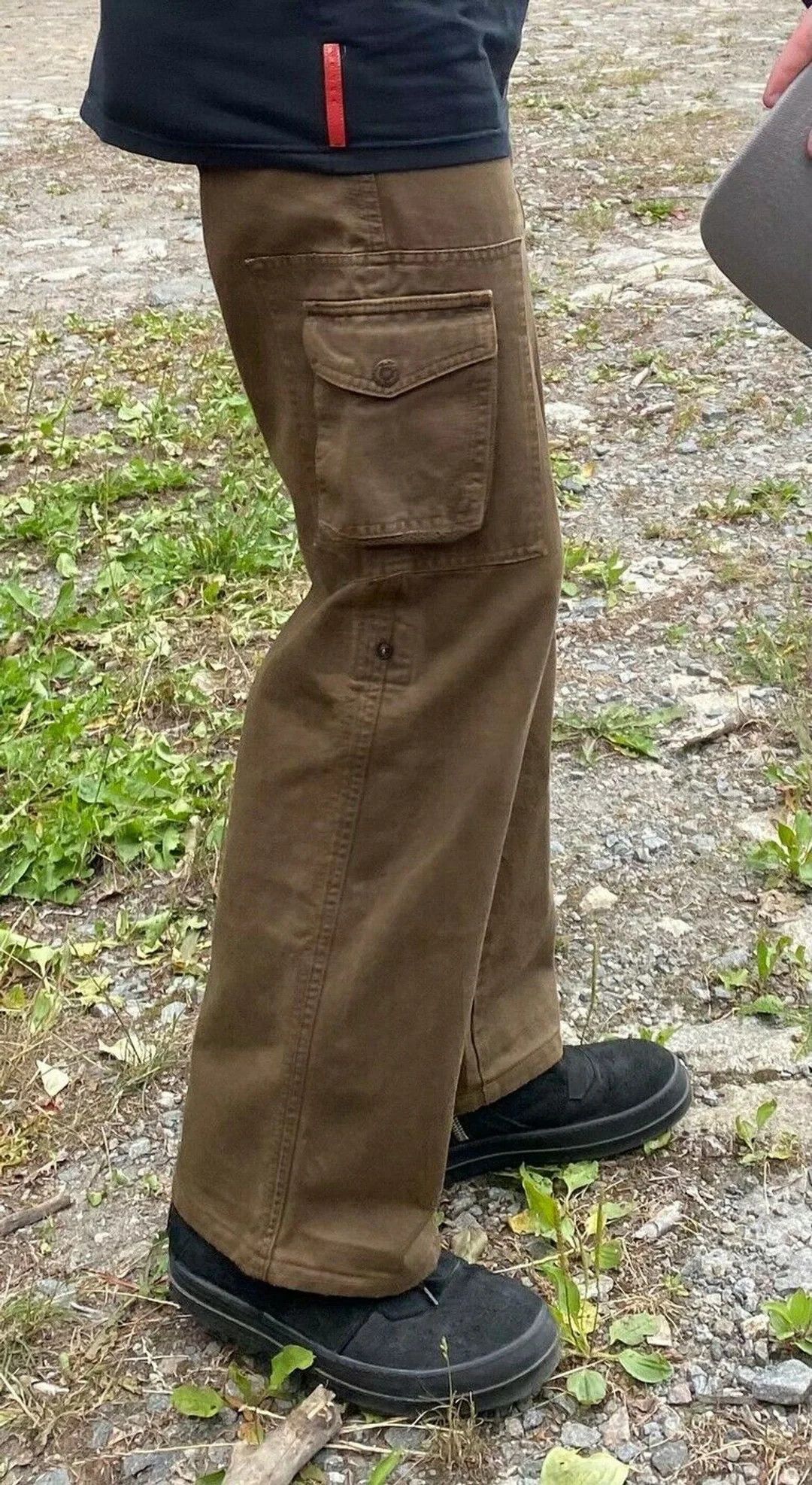Dolce Gabbana Cargo Pants Bondage 2003 D&G Brown Trousers