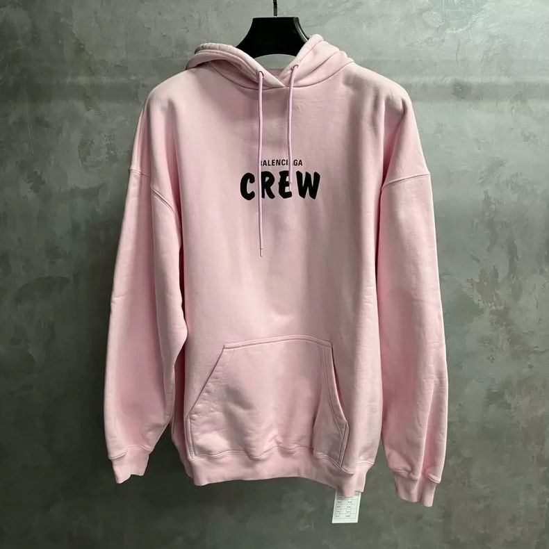 Balenciaga Balenciaga Pink monogrammed hoodie Size US M / EU 48-50 / 2 - 1 Thumbnail
