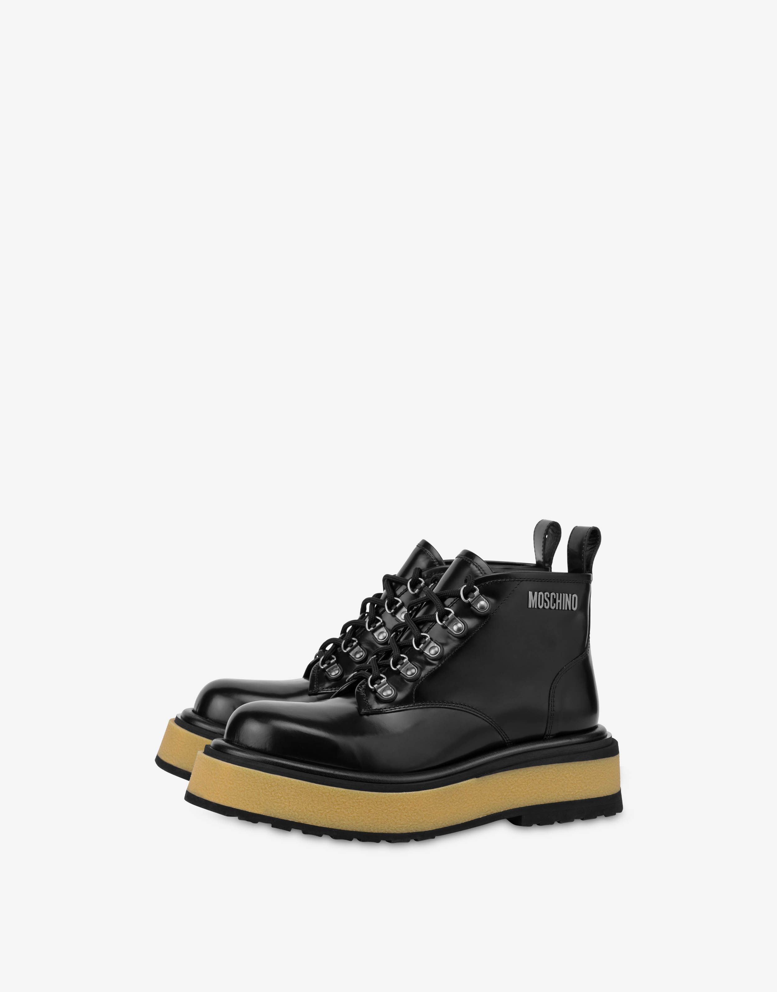 Moschino o1y0225 Logo Ankle Boots in Black Size US 7 / EU 40 - 4 Thumbnail
