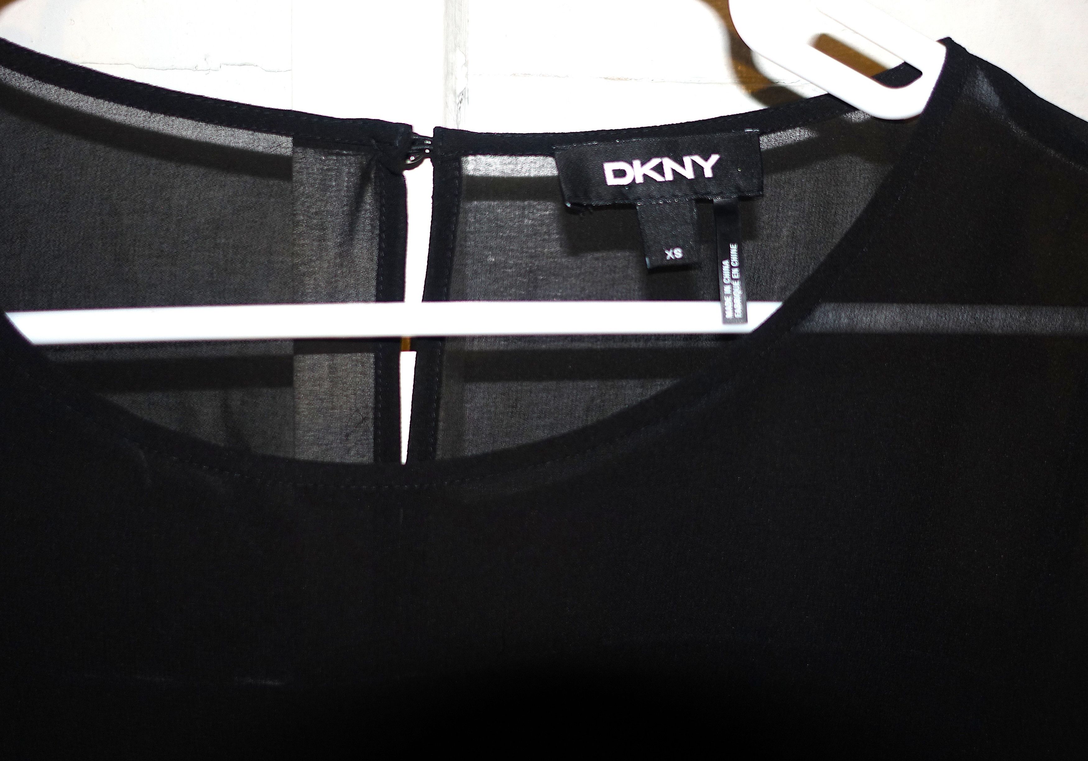 DKNY DKNY Black Sheer Pleated Dress XS NWOT Size XS / US 0-2 / IT 36-38 - 7 Thumbnail