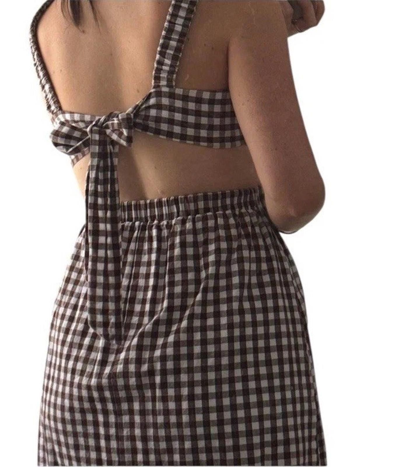 Other Dissh August Chocolate Gingham Dress - Sz AU 10 US 6 (008) Size M / US 6-8 / IT 42-44 - 5 Thumbnail