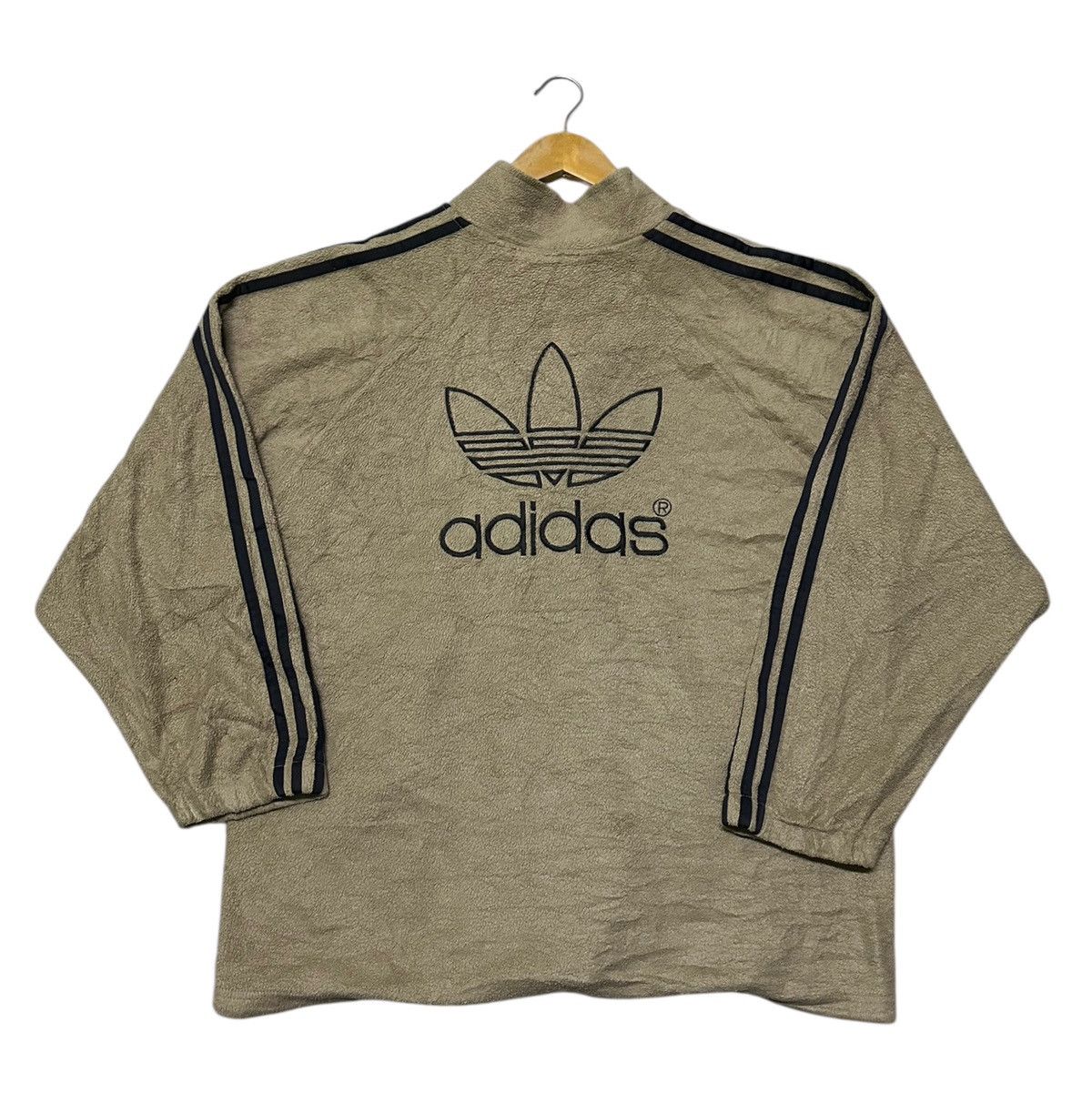 Adidas Adidas trefoil fleece jacket backhit printed Size US L / EU 52-54 / 3 - 4 Thumbnail