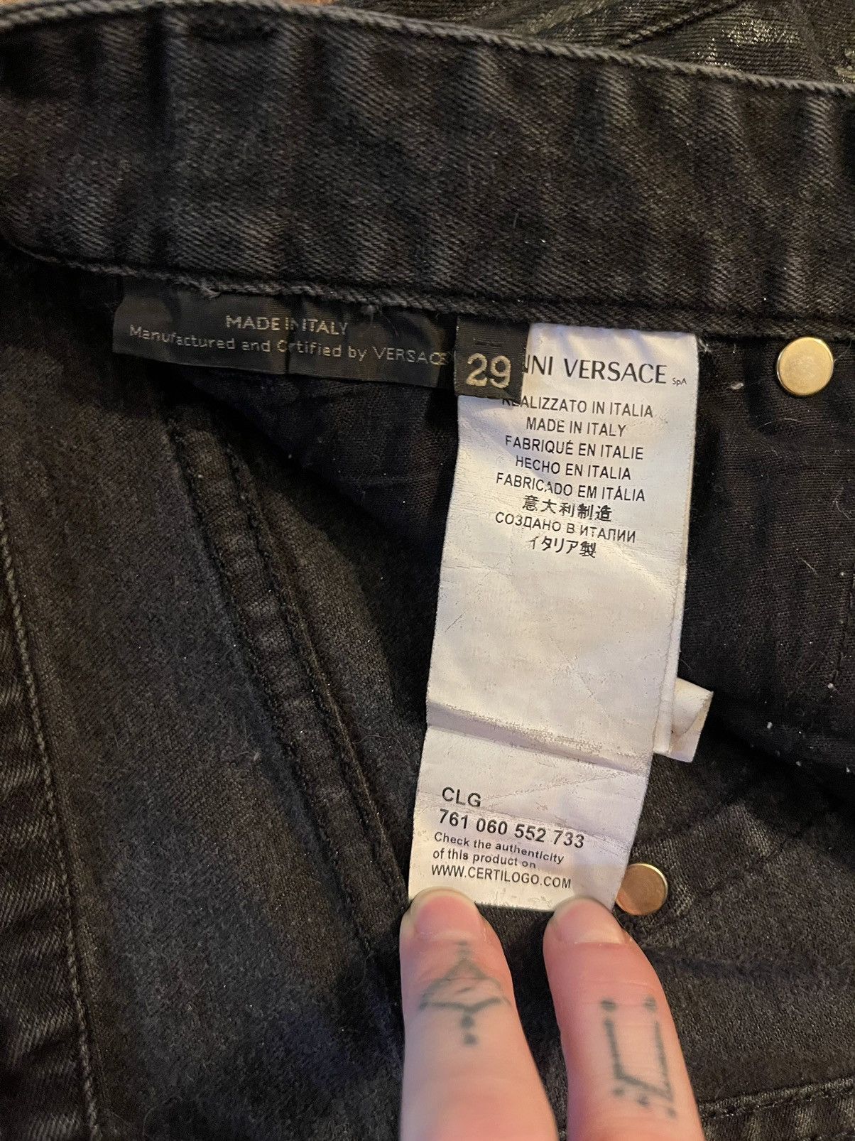Versace Black Denim Jeans