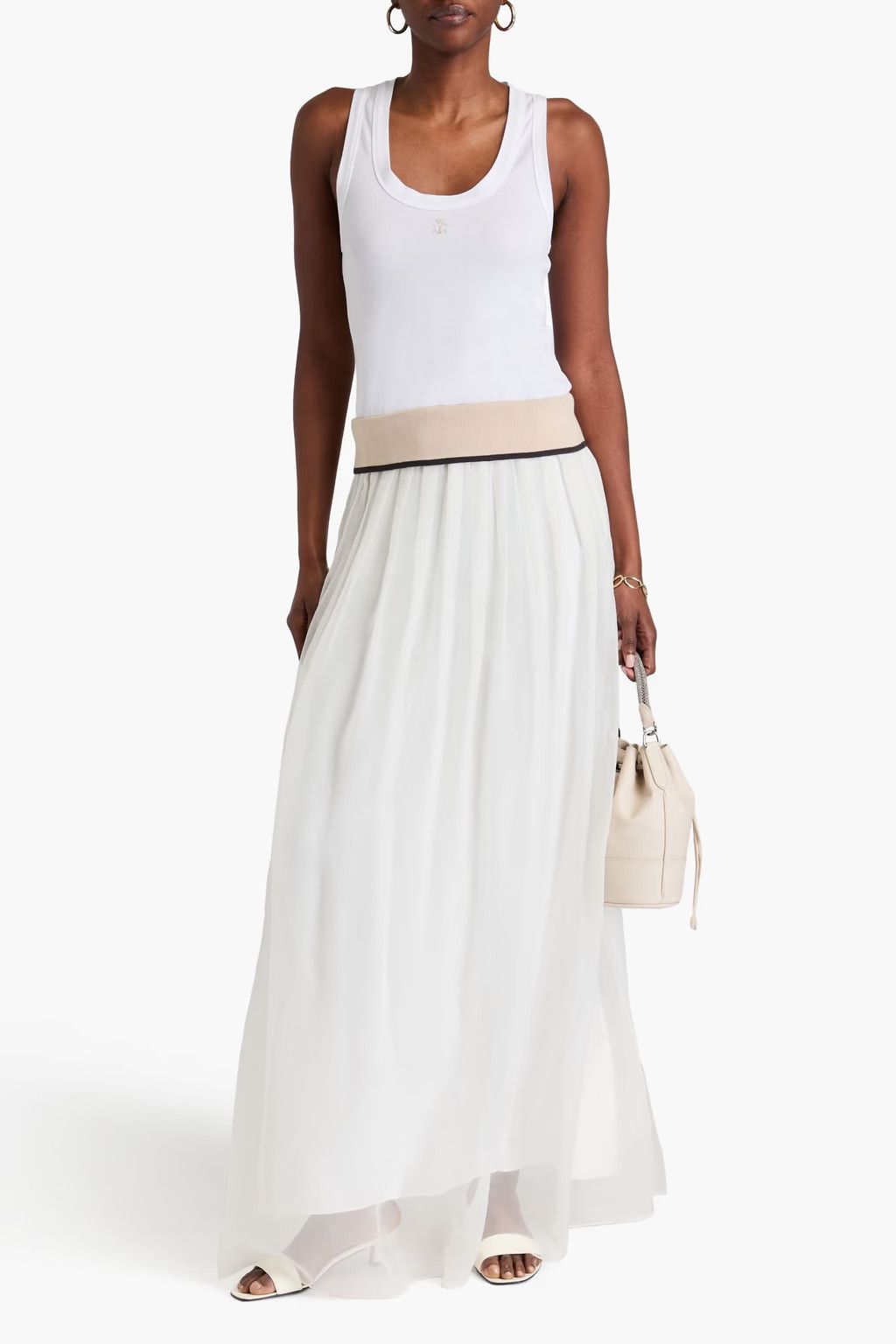 Brunello Cucinelli o1y0725 Maxi Dress in Multicolor Size S / US 4 / IT 40 - 2 Thumbnail
