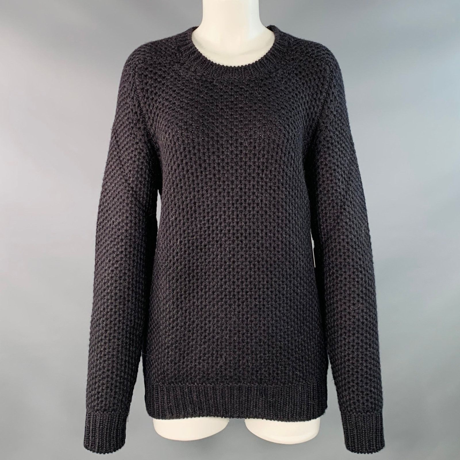Other SERIENUMERICA 8 Black Baby Alpaca Knit Crew Neck Sweater Size M / US 6-8 / IT 42-44 - 1 Thumbnail