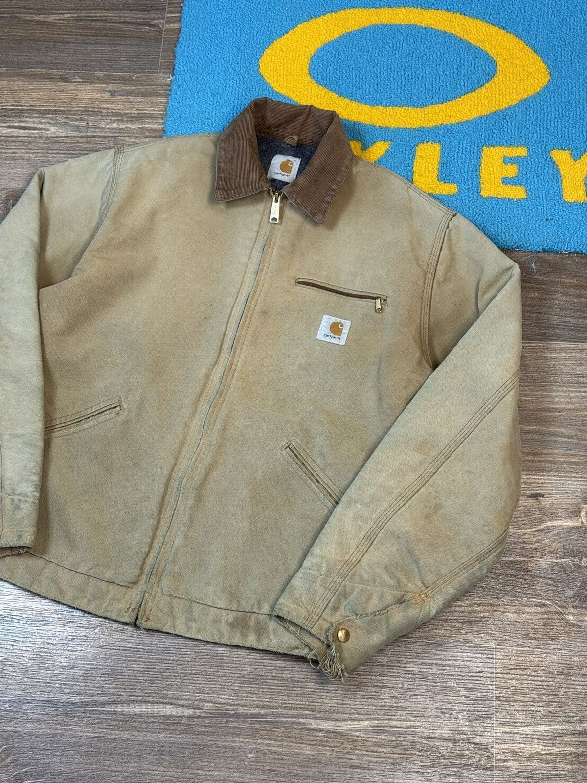 Carhartt × Vintage 90’s Vintage Carhartt Brown Detroit Blanket Lined Jacket Size US L / EU 52-54 / 3 - 2 Thumbnail
