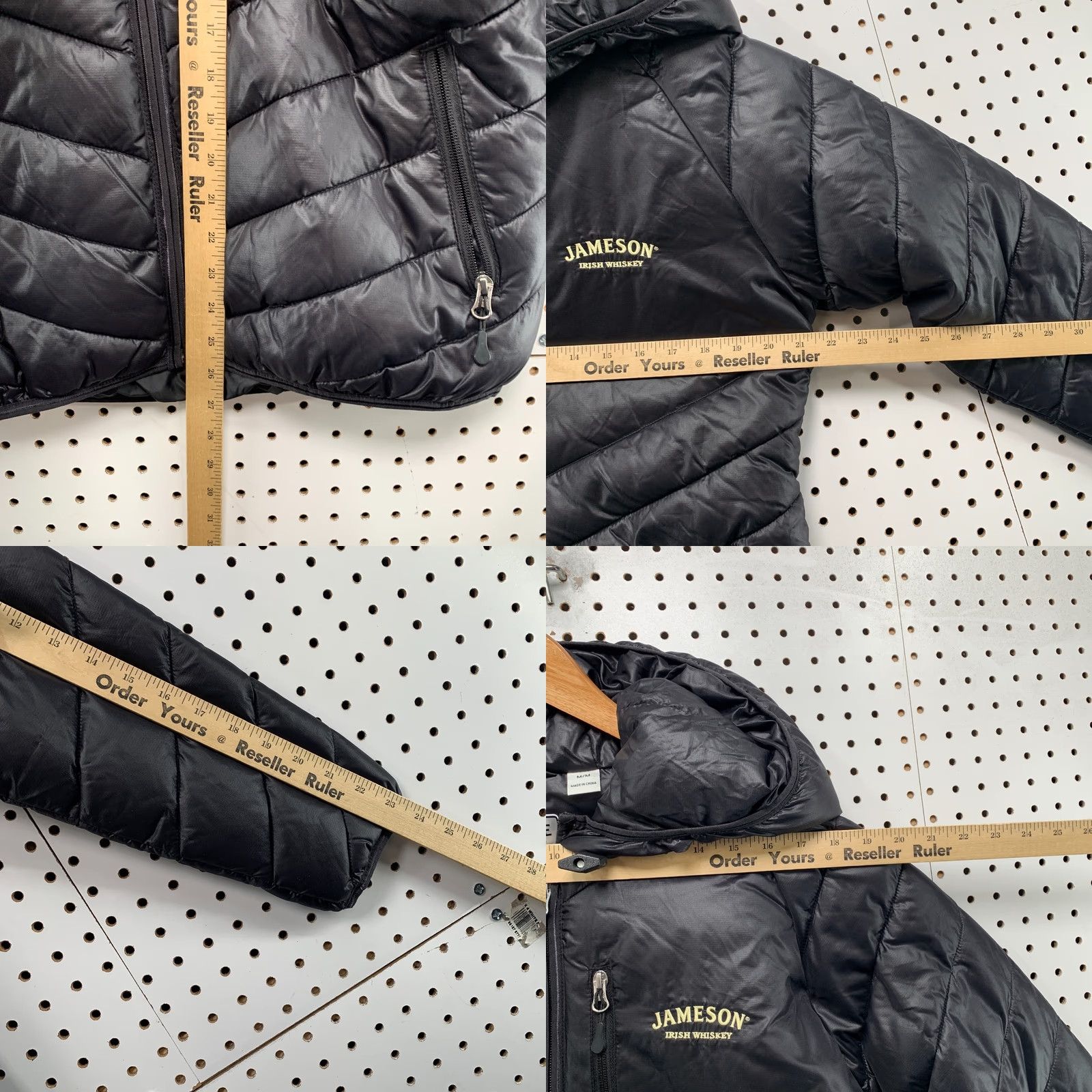 Vintage Clique Jameson Puffer Jacket Mens M Black Lightweight Size US M / EU 48-50 / 2 - 9 Thumbnail
