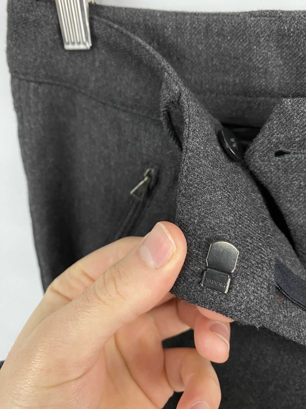 Prada 🇮🇹 Vintage Prada Wool Women Classic Trousers Pants Rare Retro Size 27" / US 4 / IT 40 - 6 Thumbnail